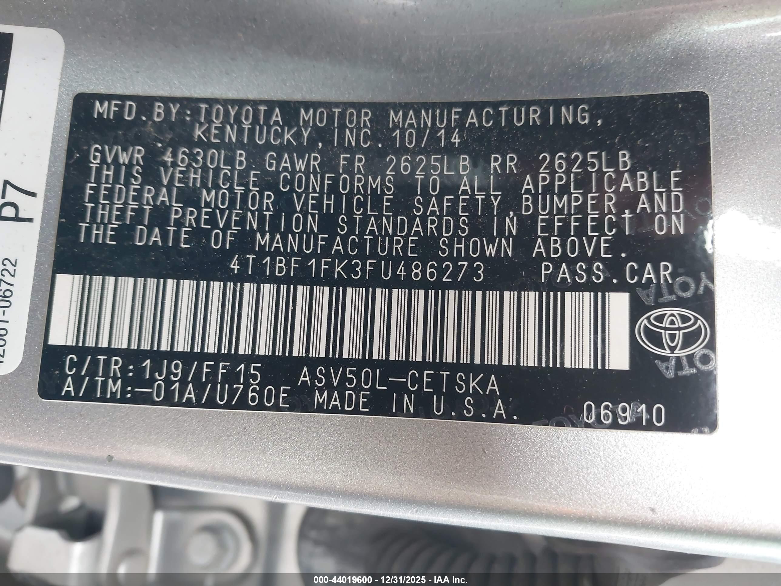 TOYOTA CAMRY image 9