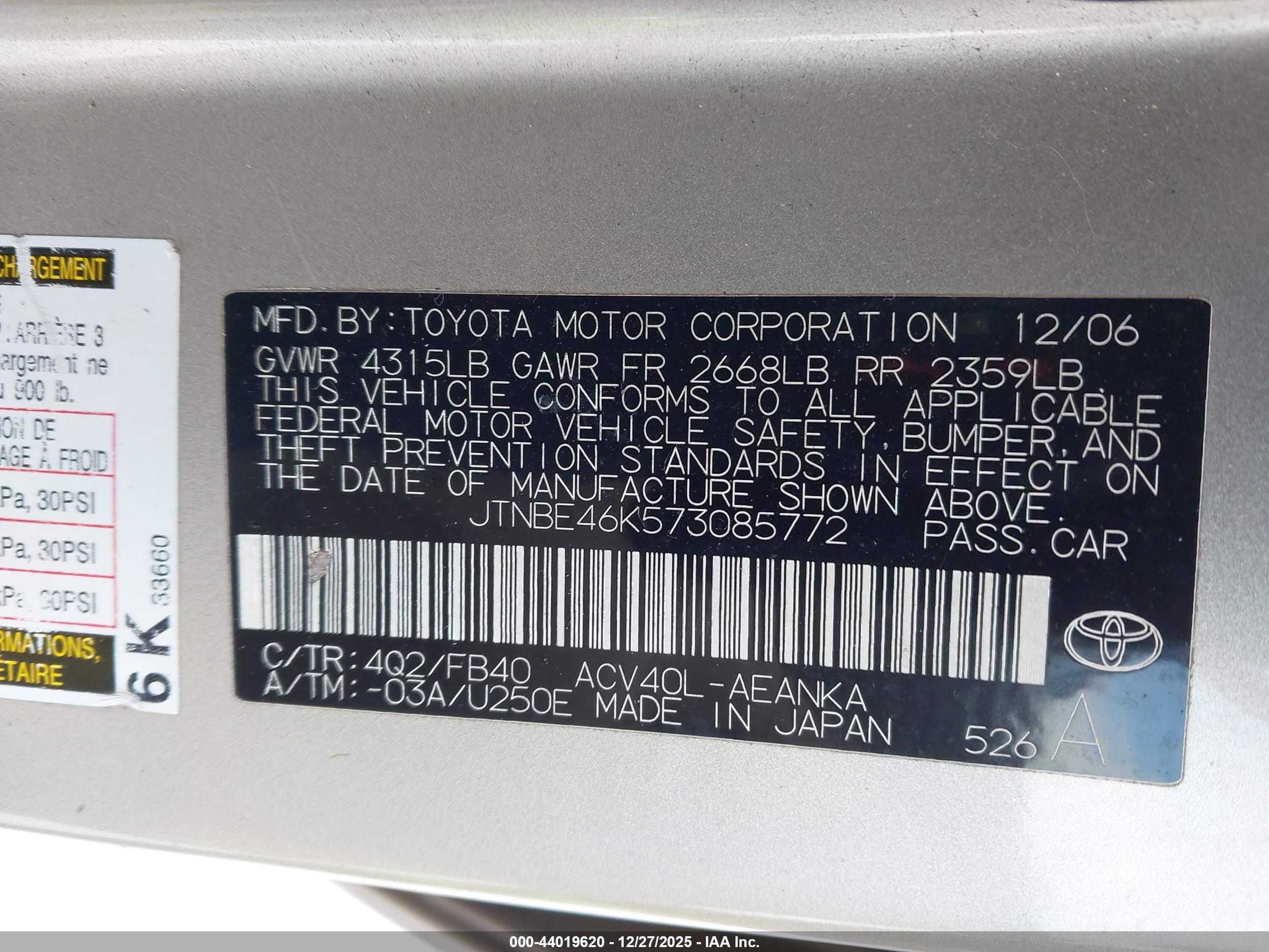 TOYOTA CAMRY image 9