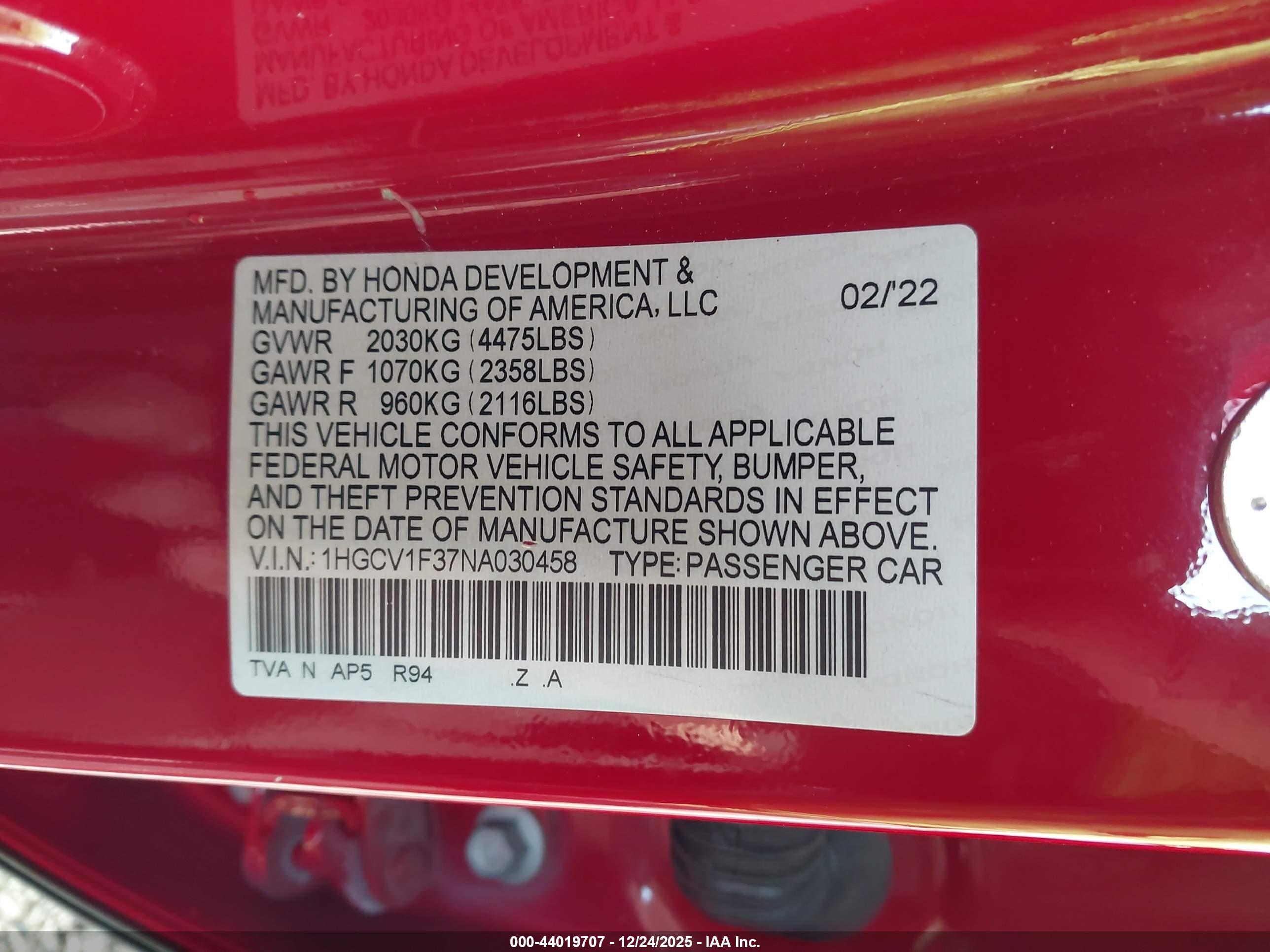 HONDA ACCORD image 9