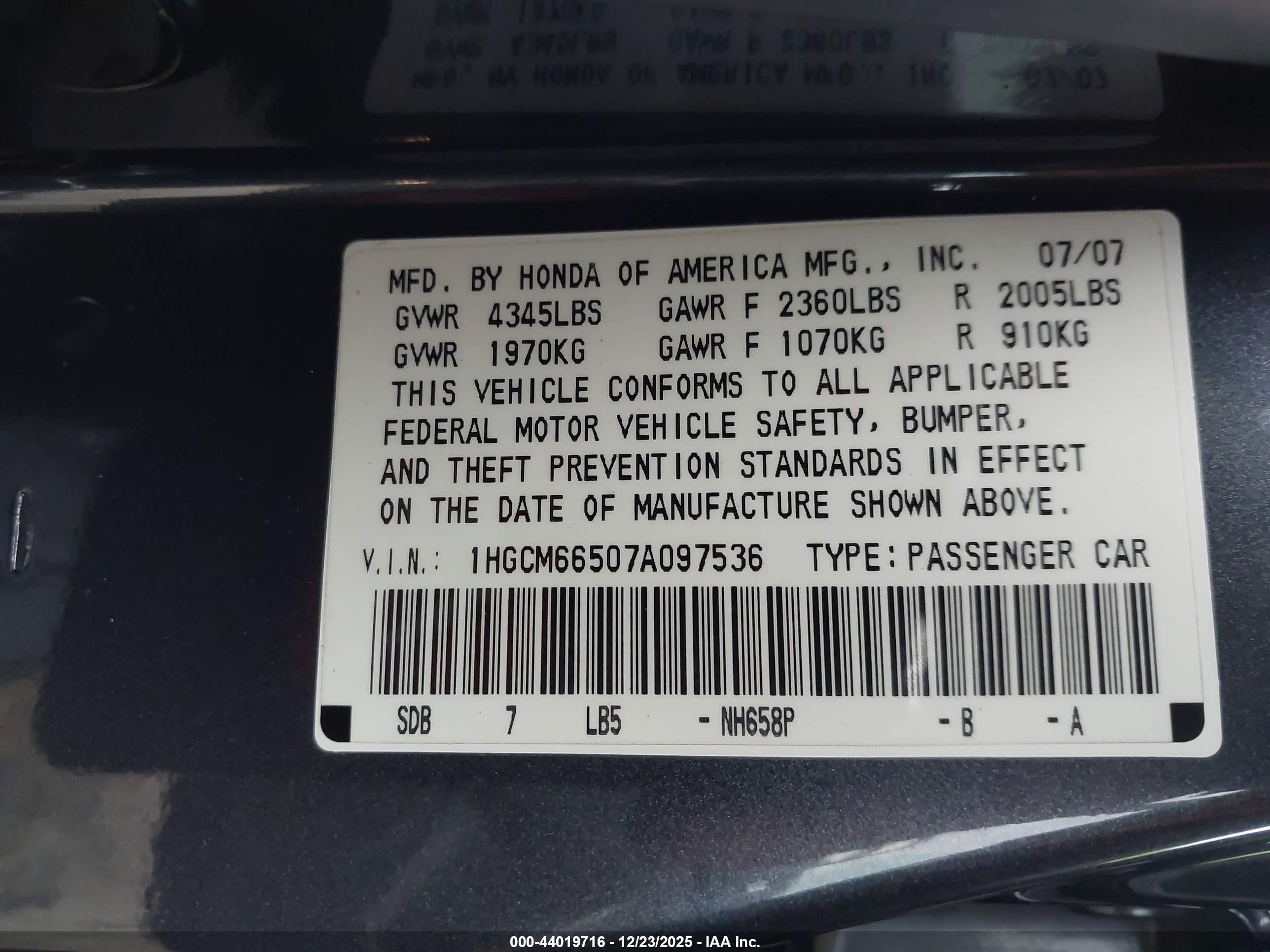 HONDA ACCORD image 9