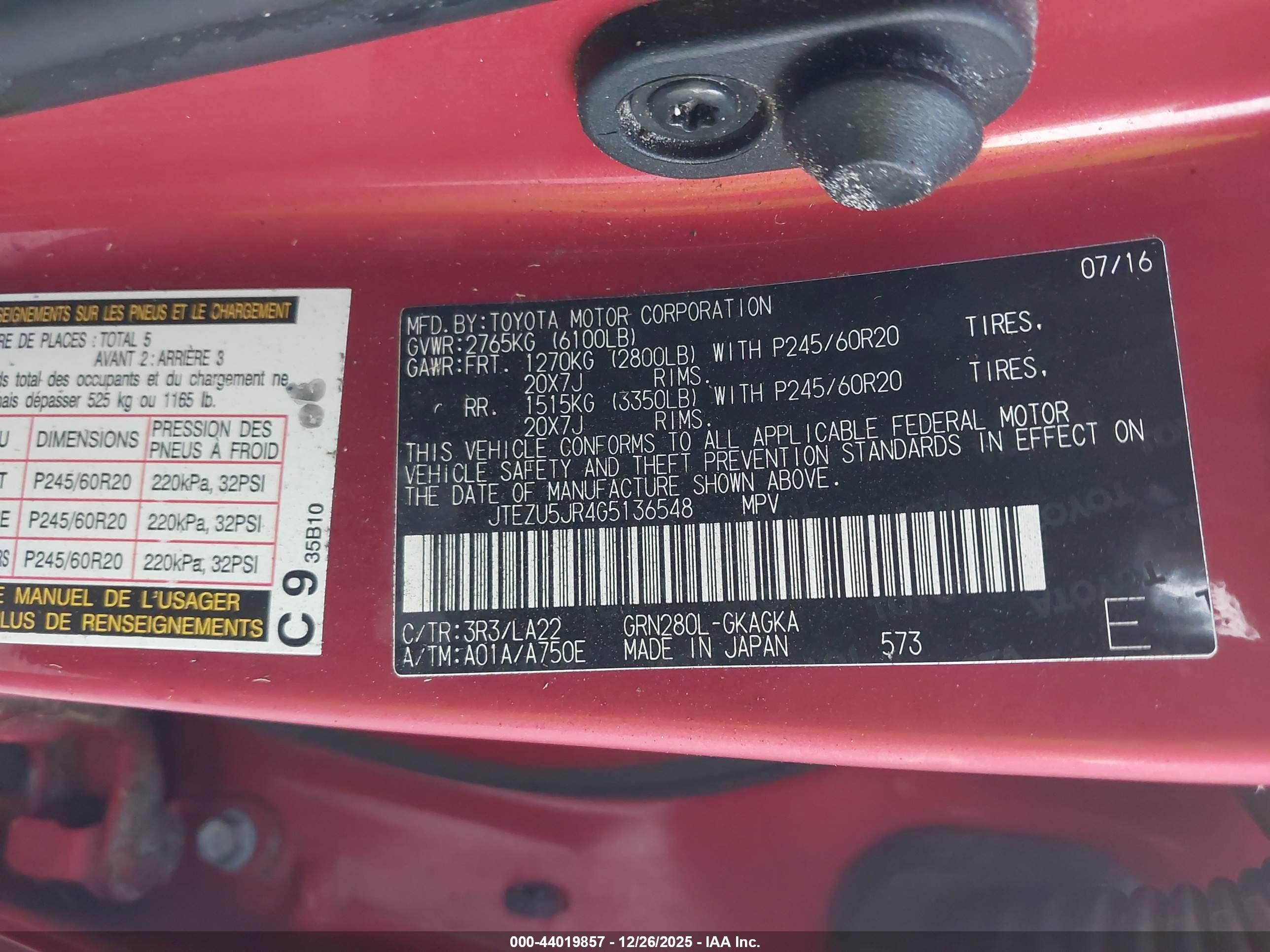TOYOTA 4RUNNER image 9