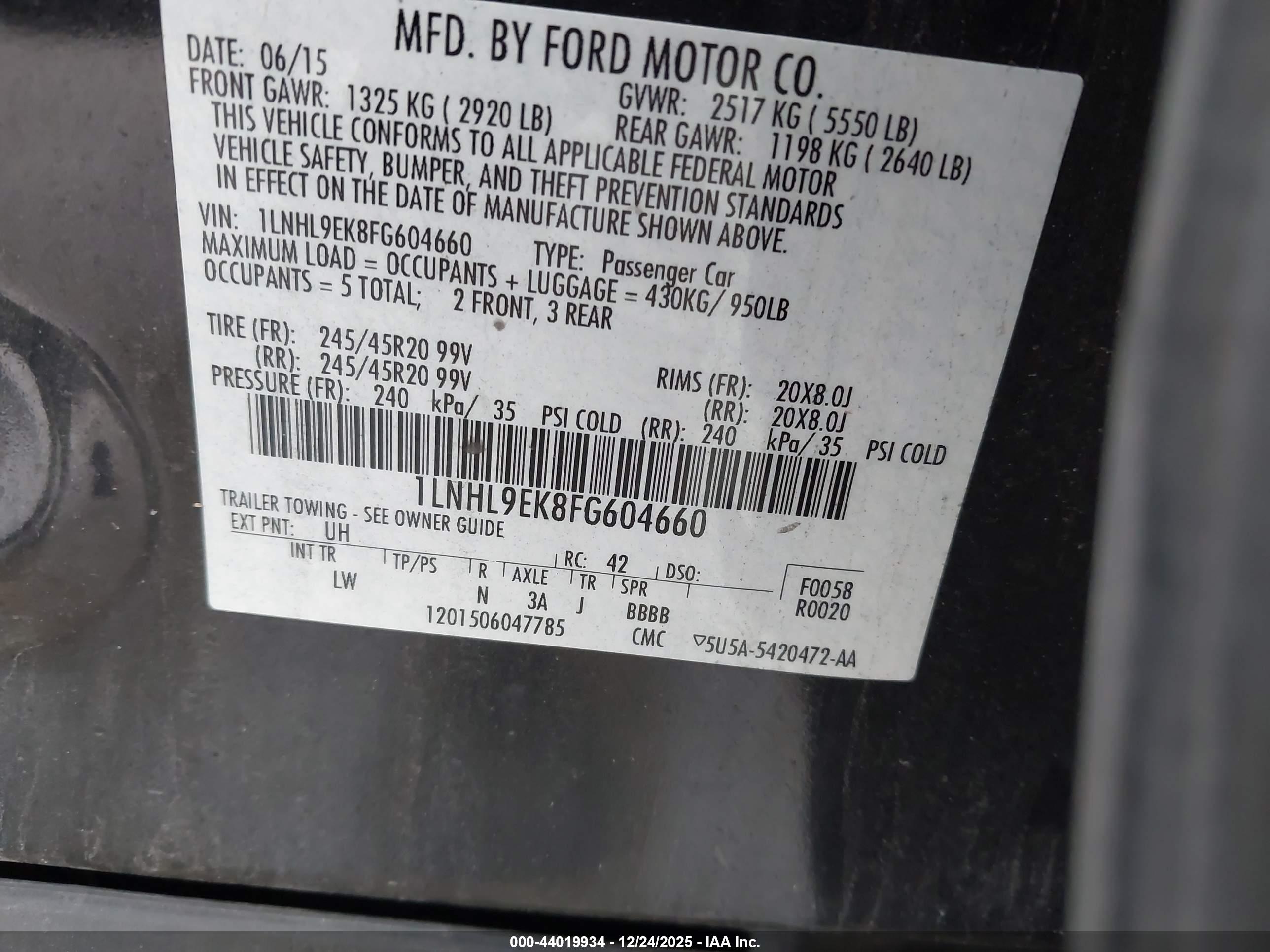 LINCOLN MKS image 9