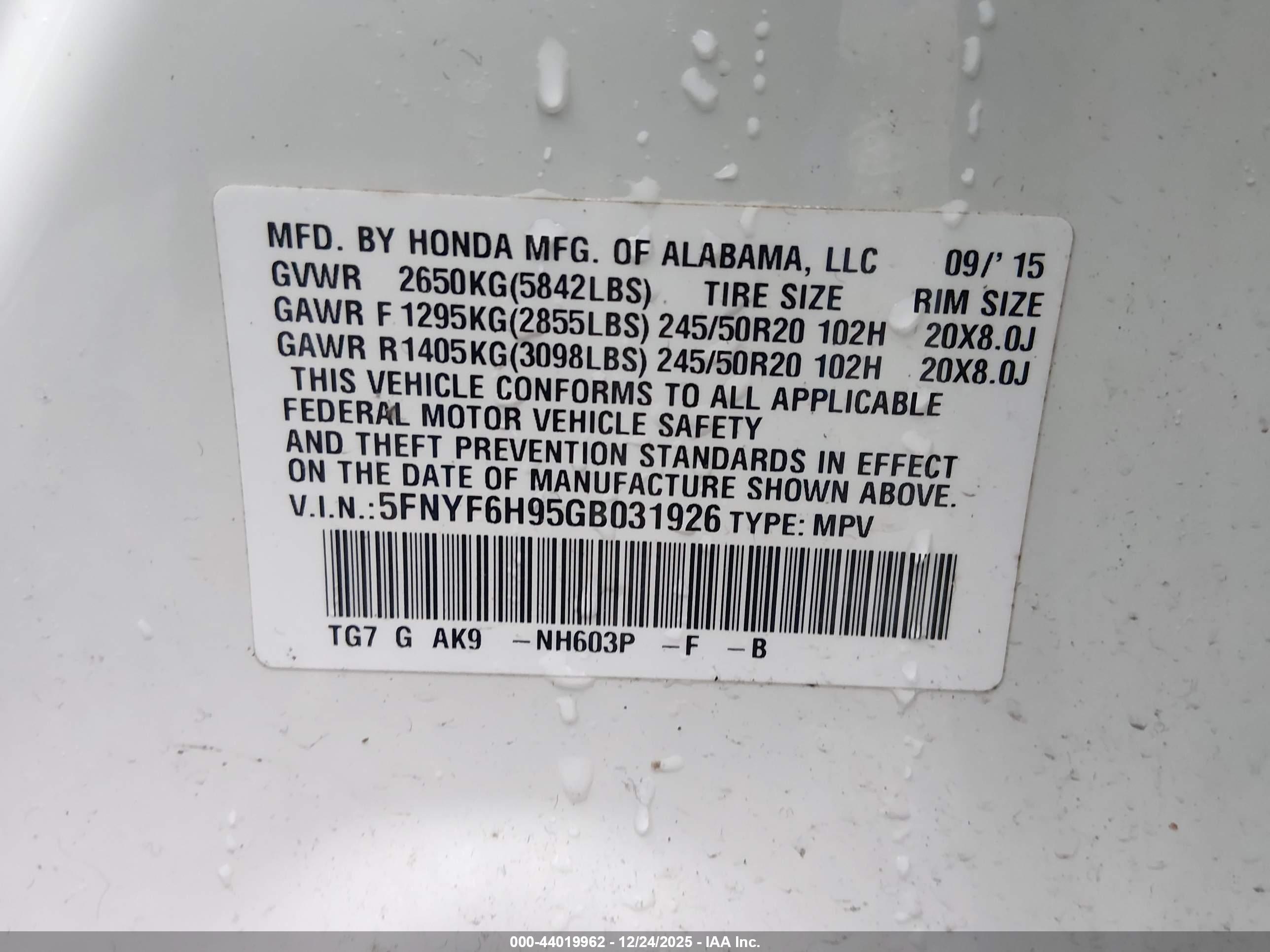 HONDA PILOT image 9