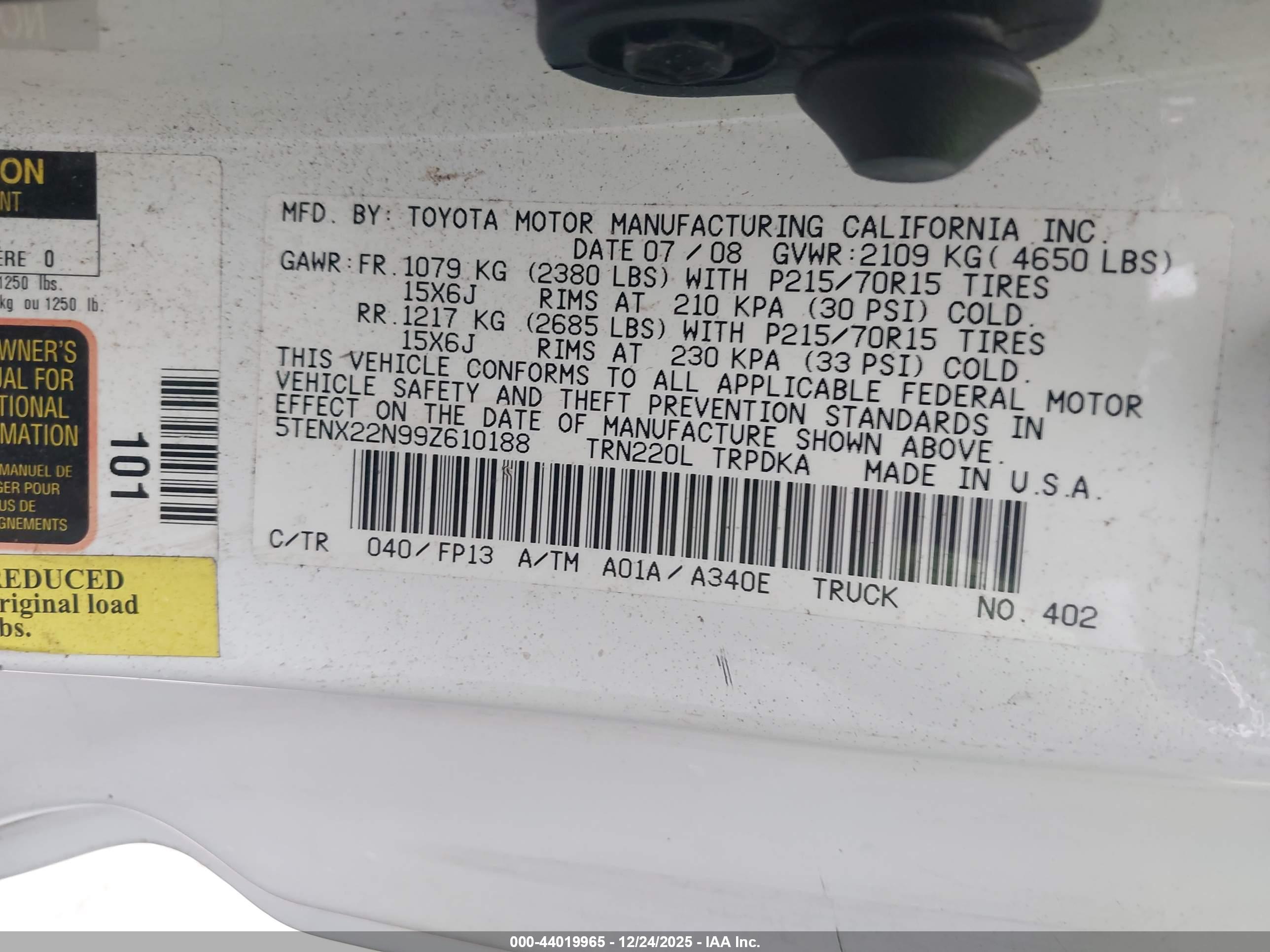 TOYOTA TACOMA image 9