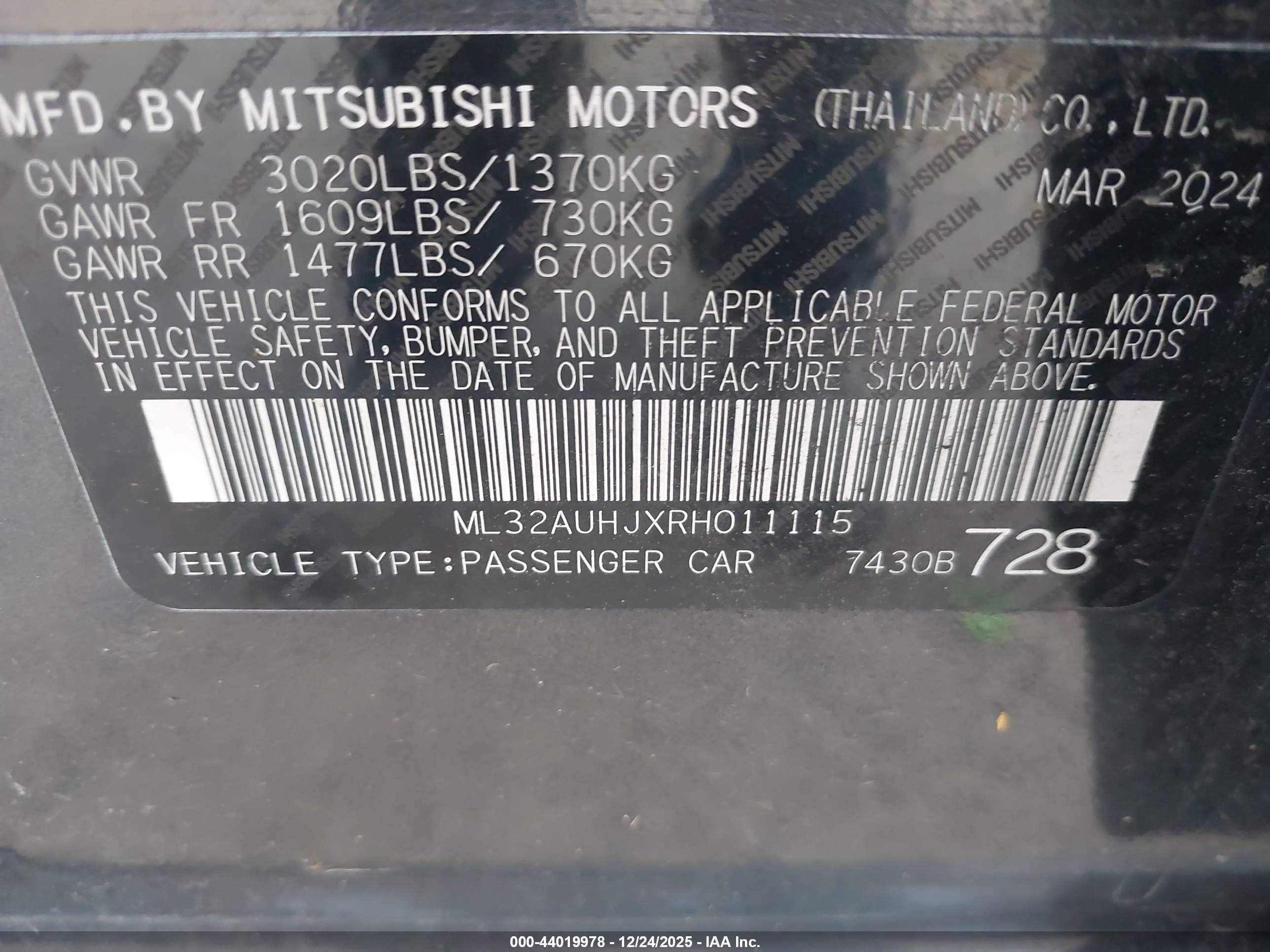 MITSUBISHI MIRAGE image 9