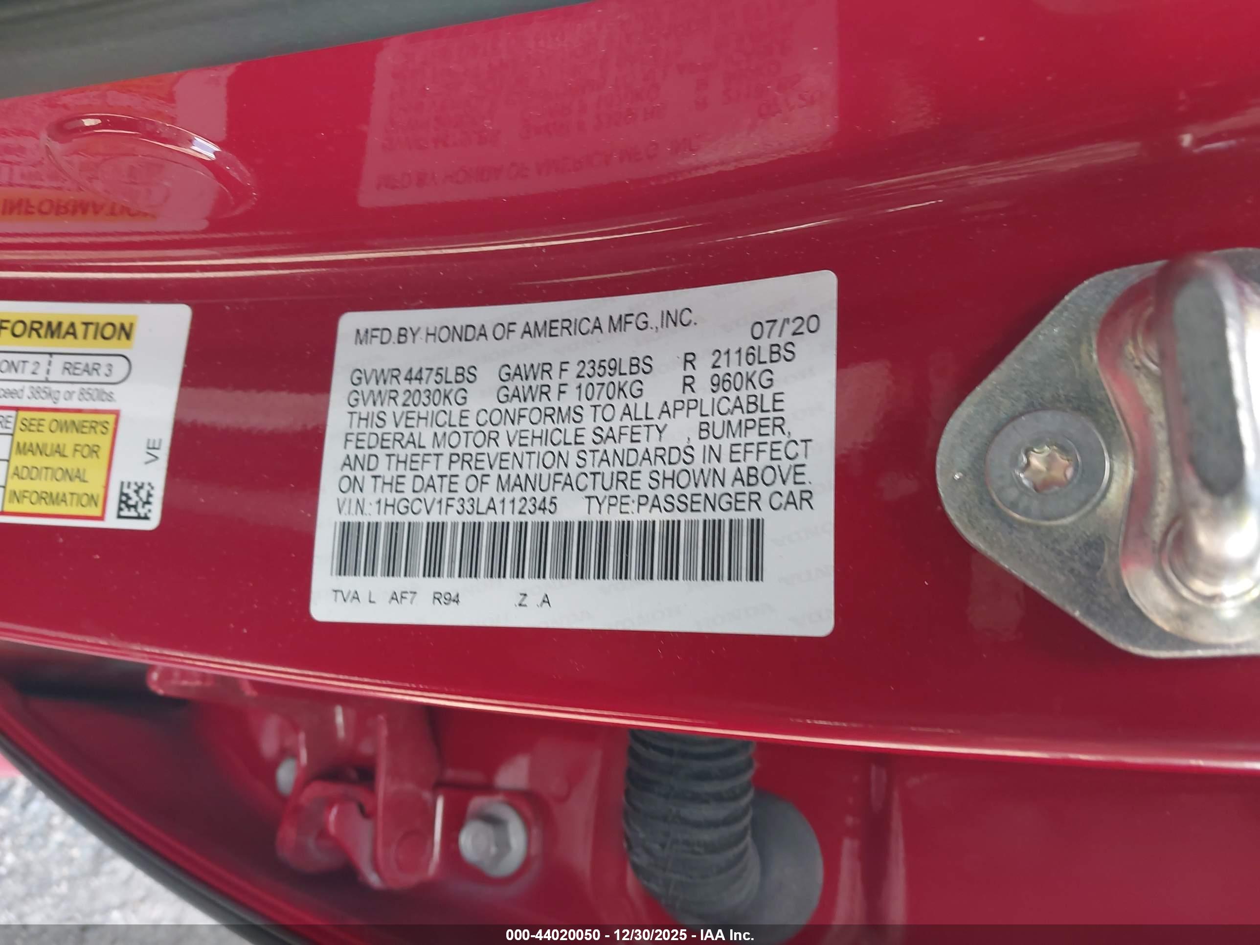 HONDA ACCORD image 9