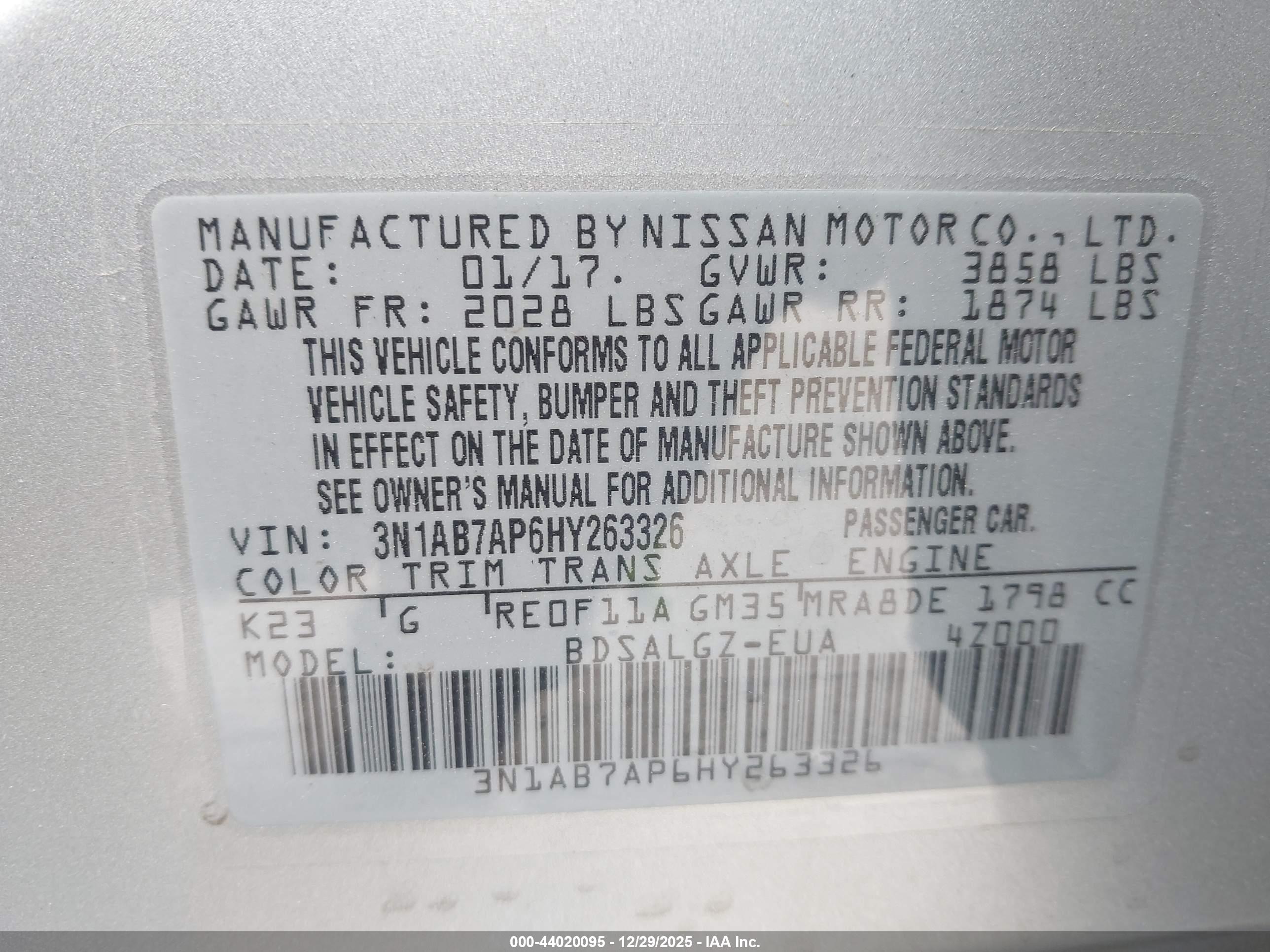 NISSAN SENTRA image 9
