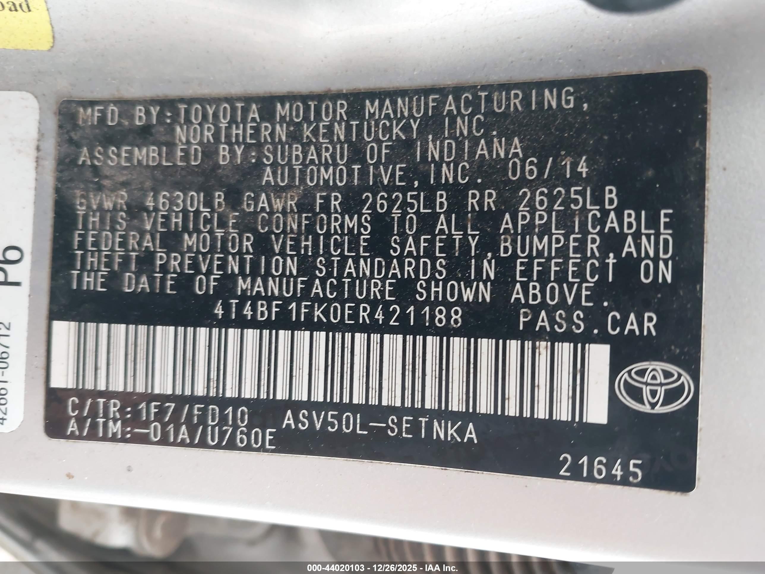 TOYOTA CAMRY image 9