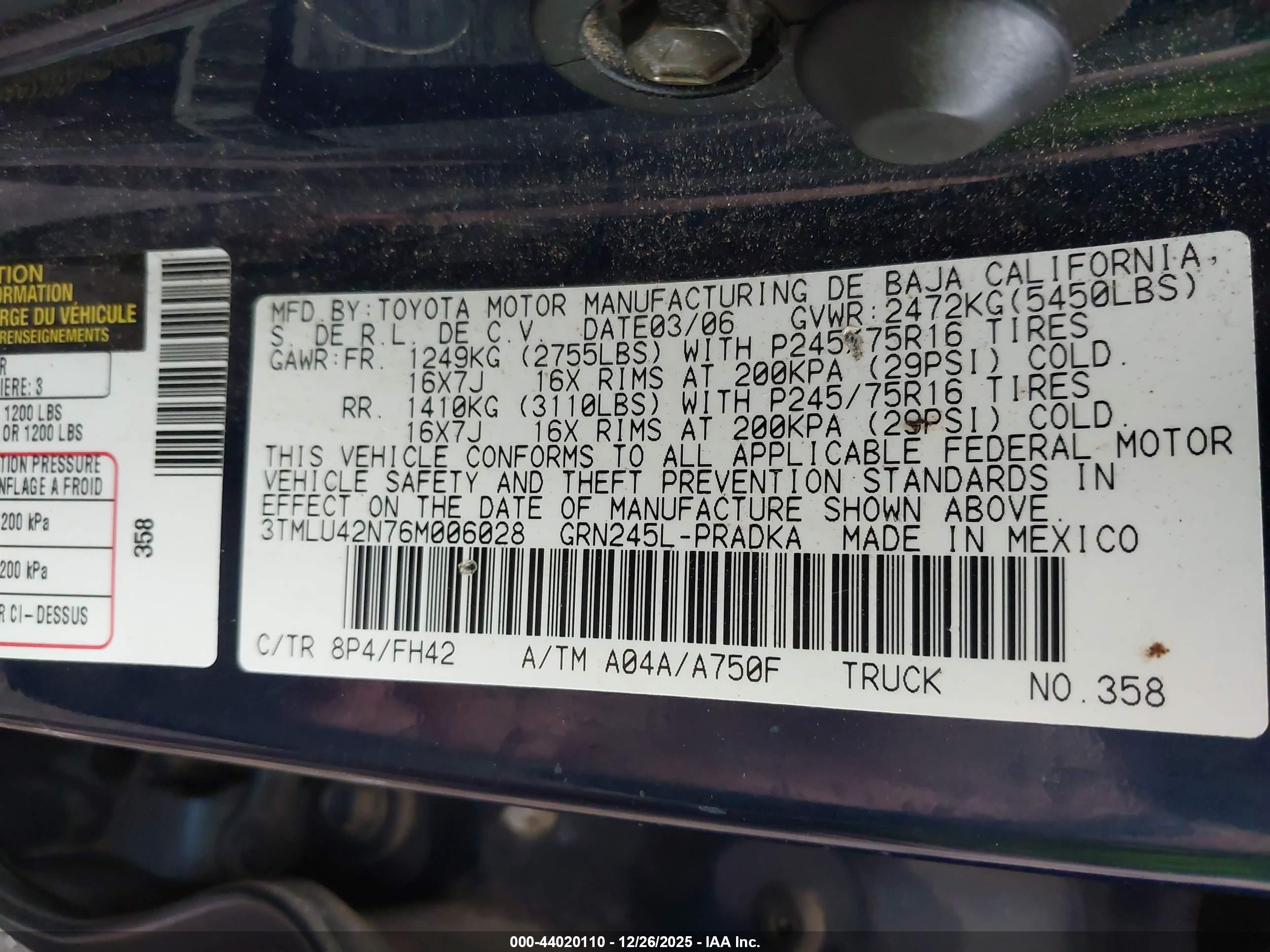 TOYOTA TACOMA image 9