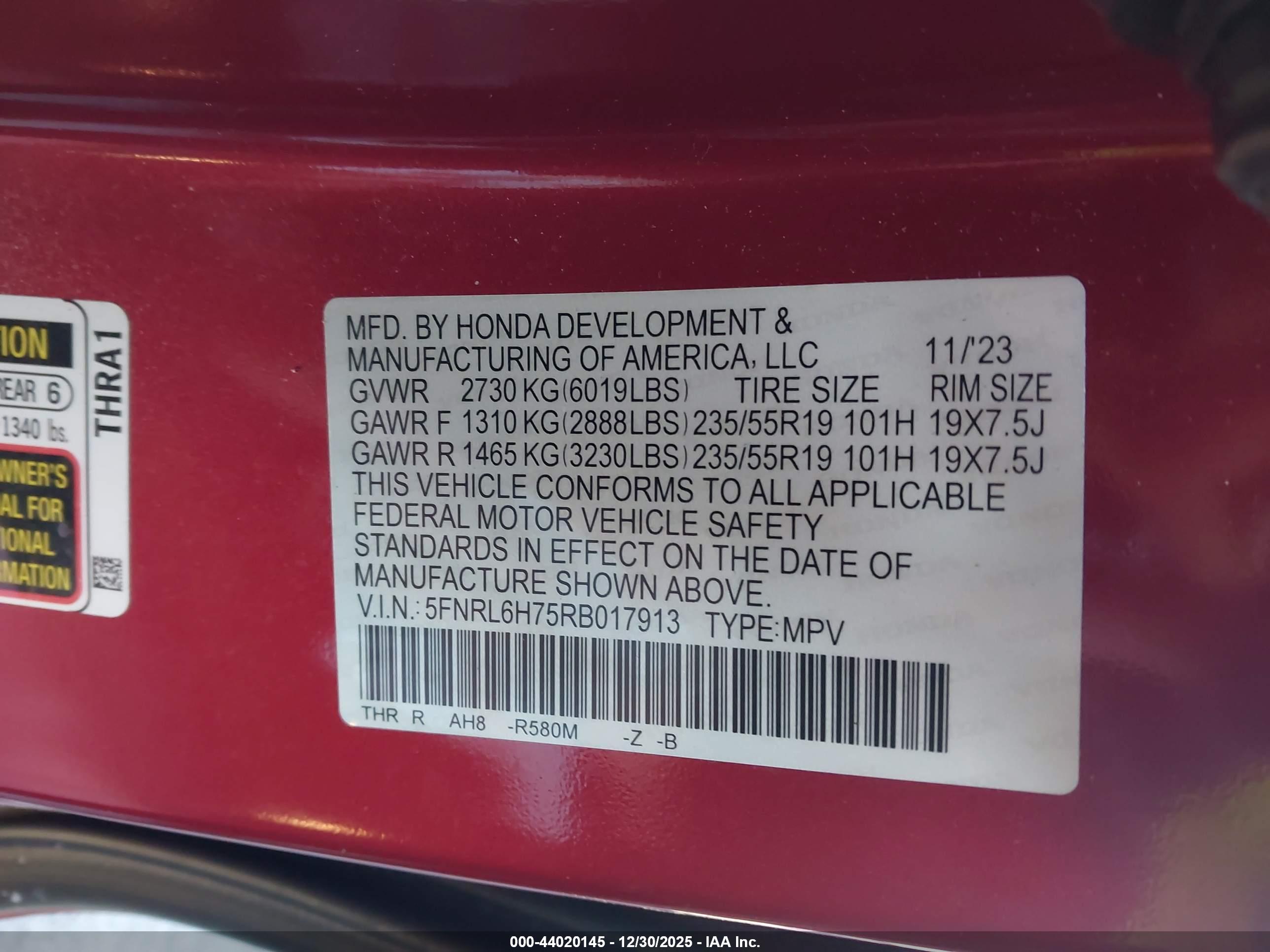 HONDA ODYSSEY image 9