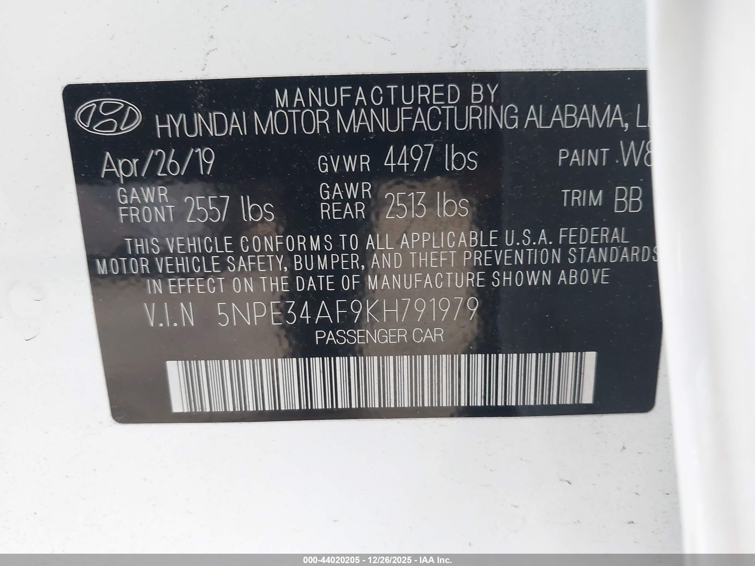 HYUNDAI SONATA image 9