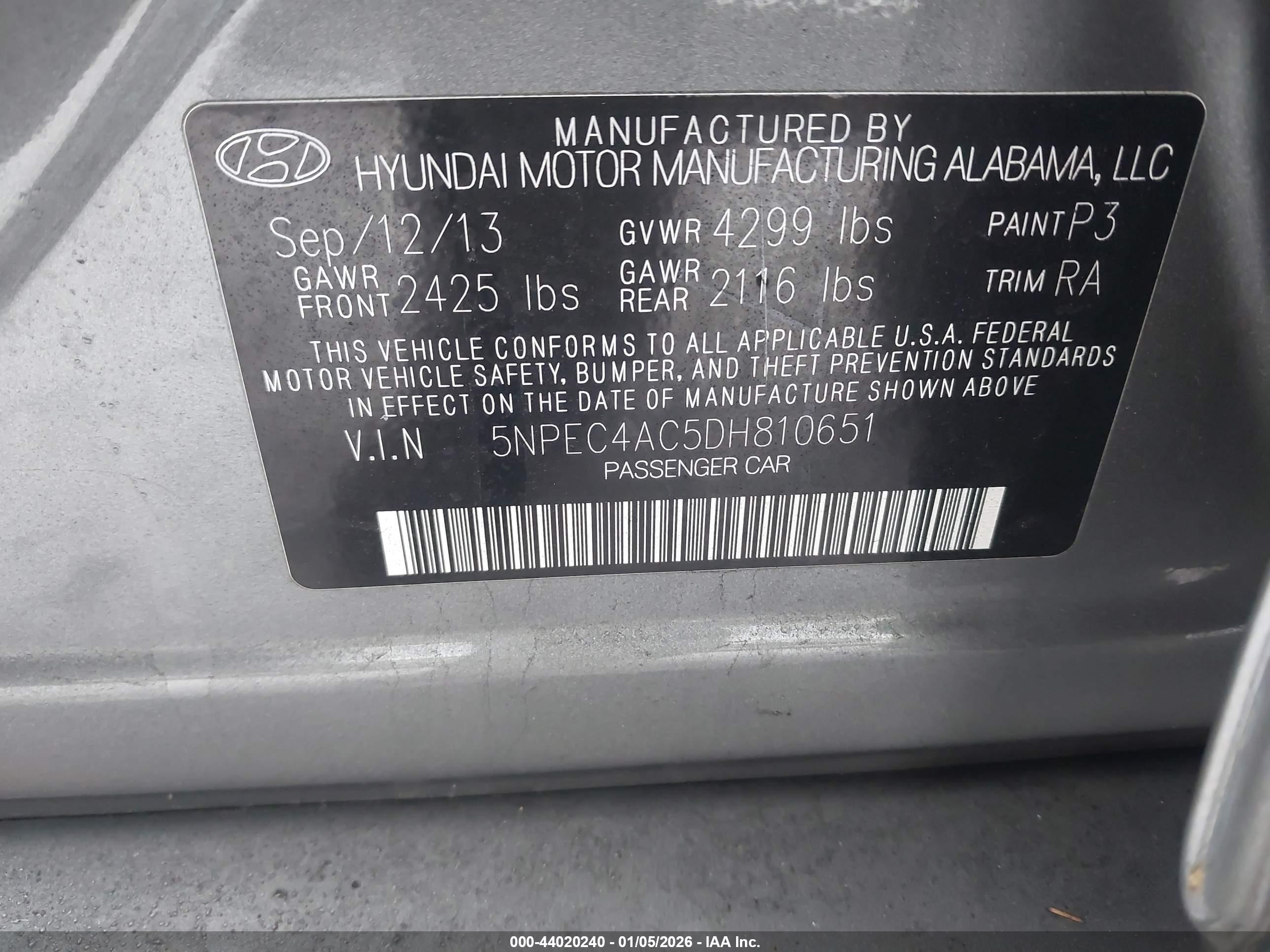 HYUNDAI SONATA image 9