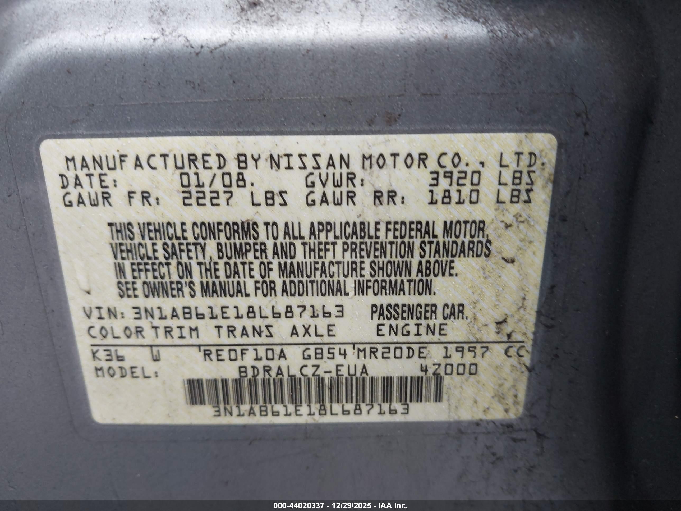 NISSAN SENTRA image 9