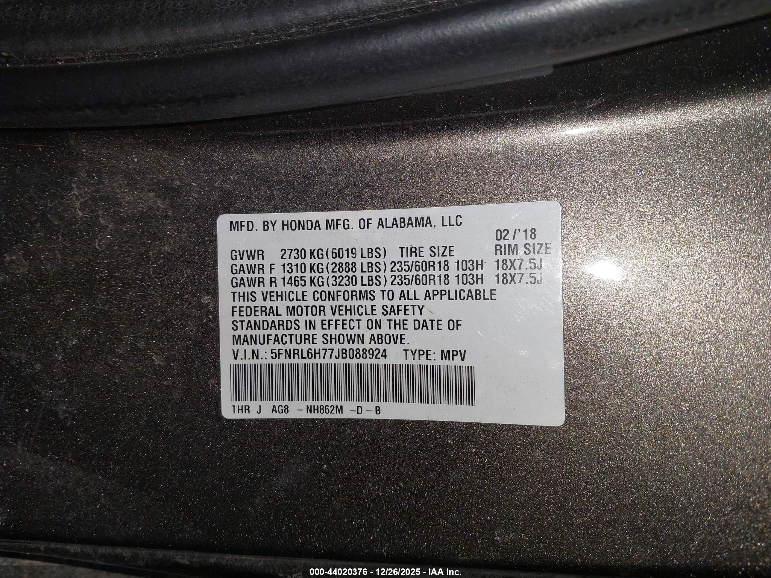 HONDA ODYSSEY image 9