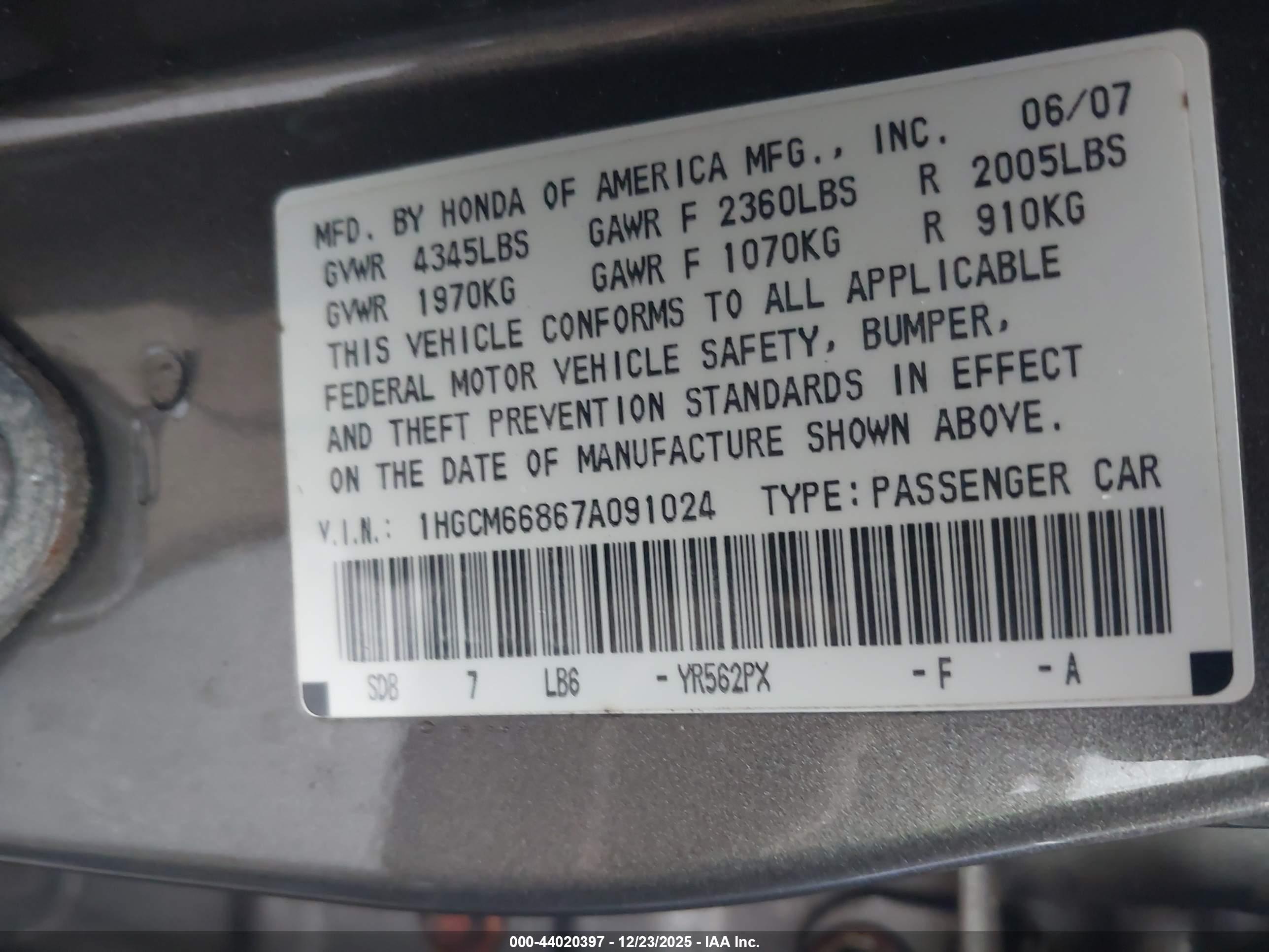 HONDA ACCORD image 9