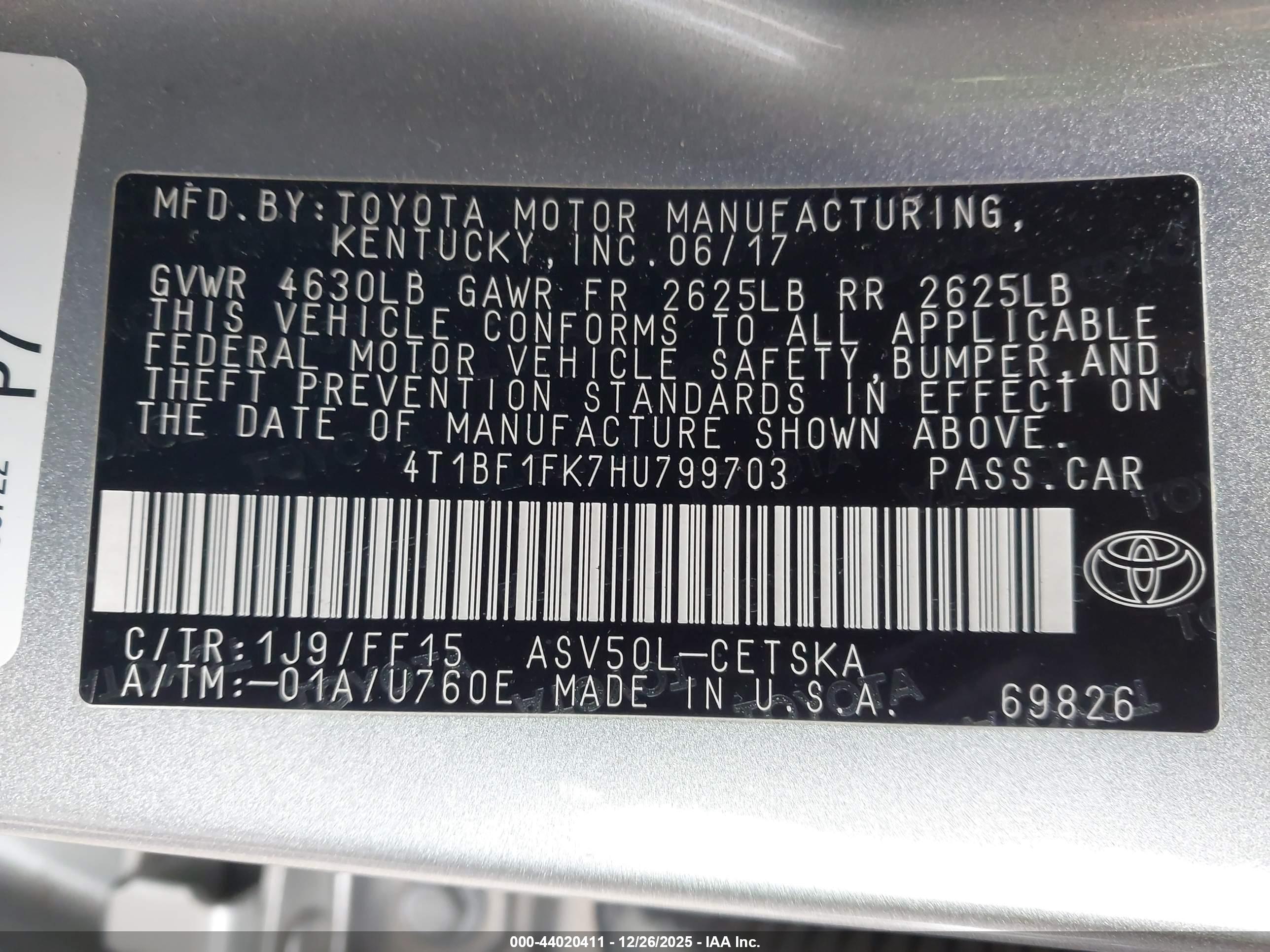 TOYOTA CAMRY image 9
