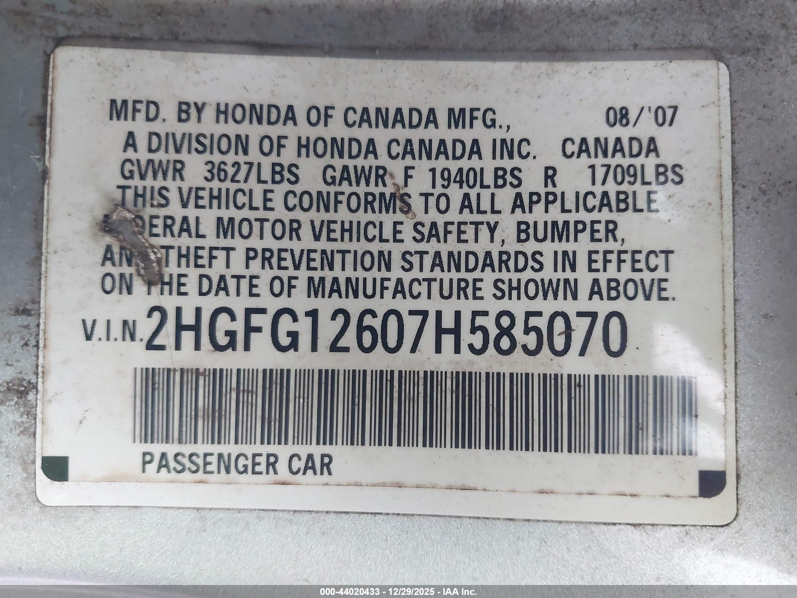 HONDA CIVIC image 9