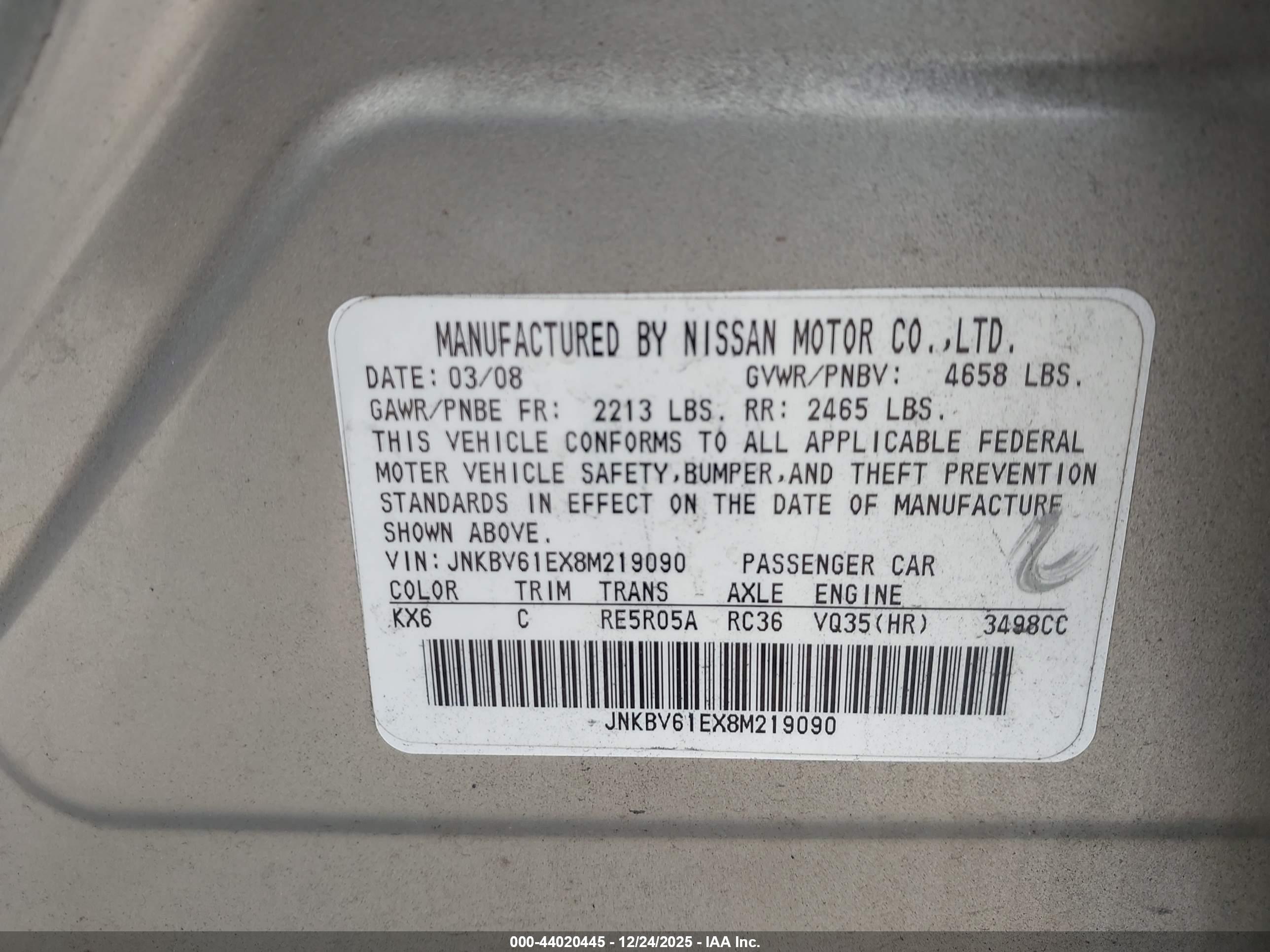 INFINITI G35 image 9