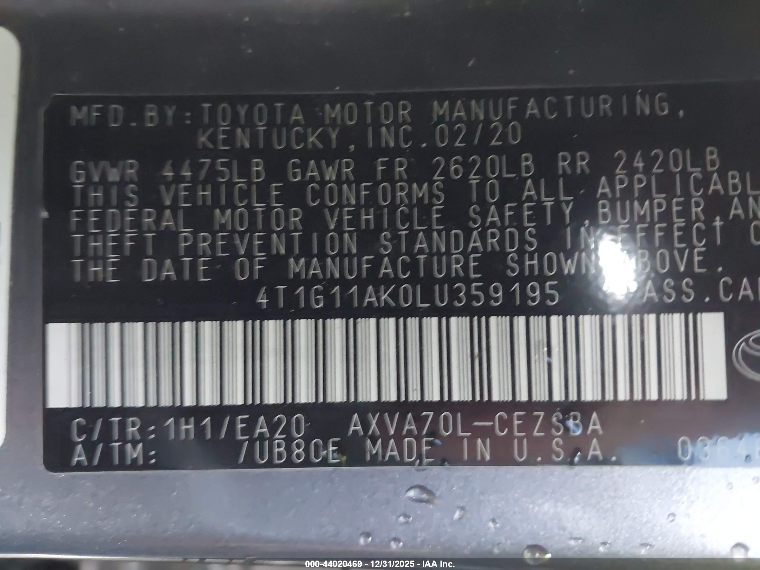 TOYOTA CAMRY image 9