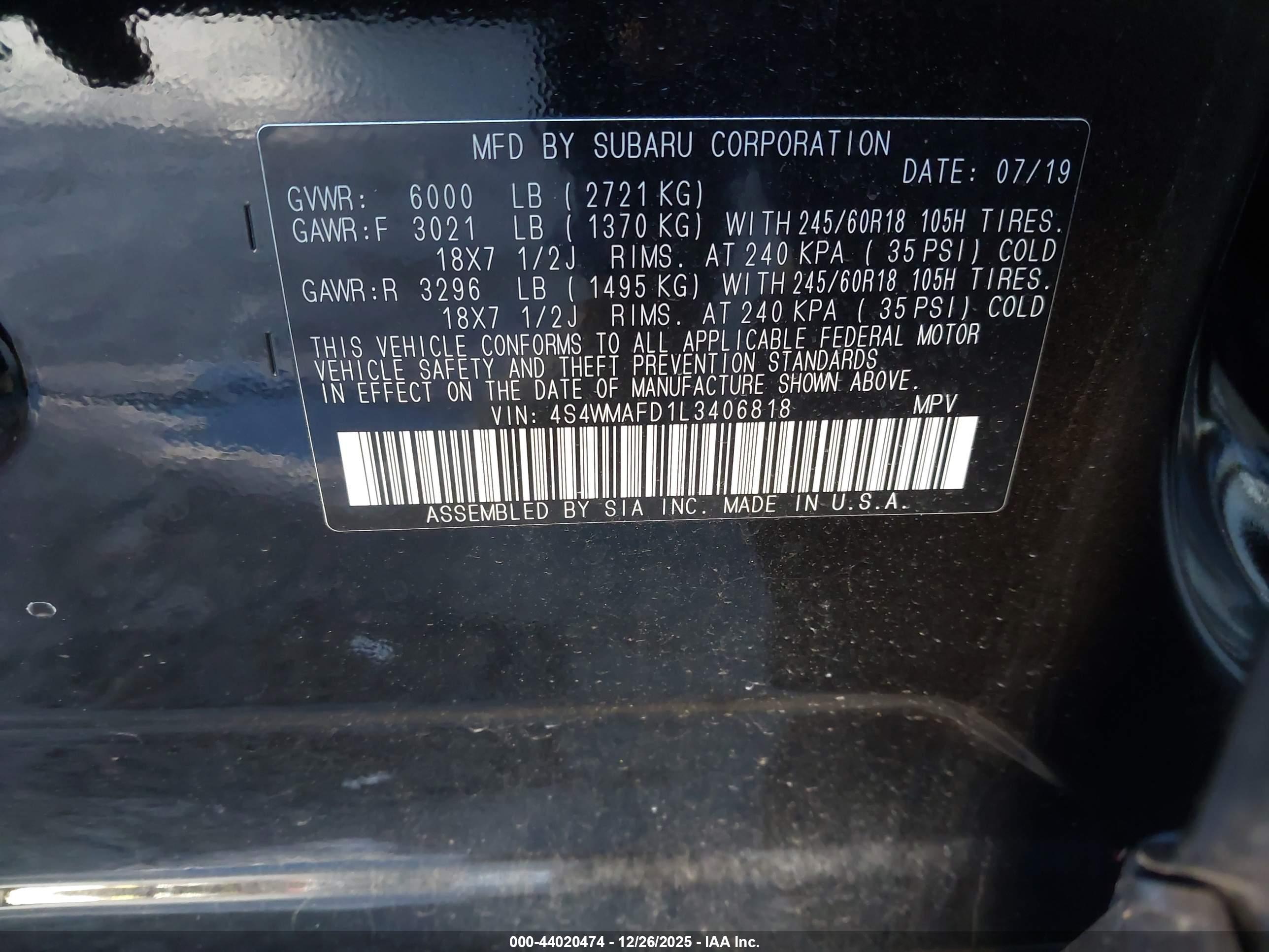 SUBARU ASCENT image 9