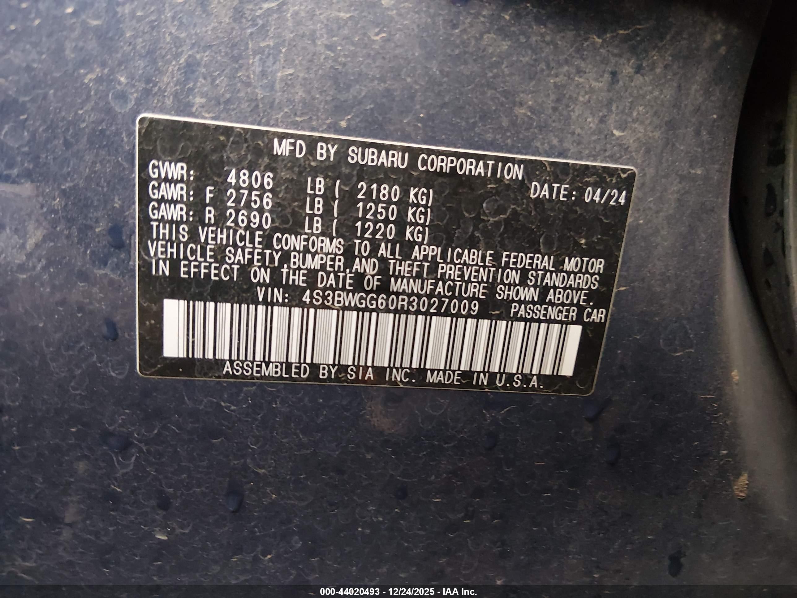SUBARU LEGACY image 9