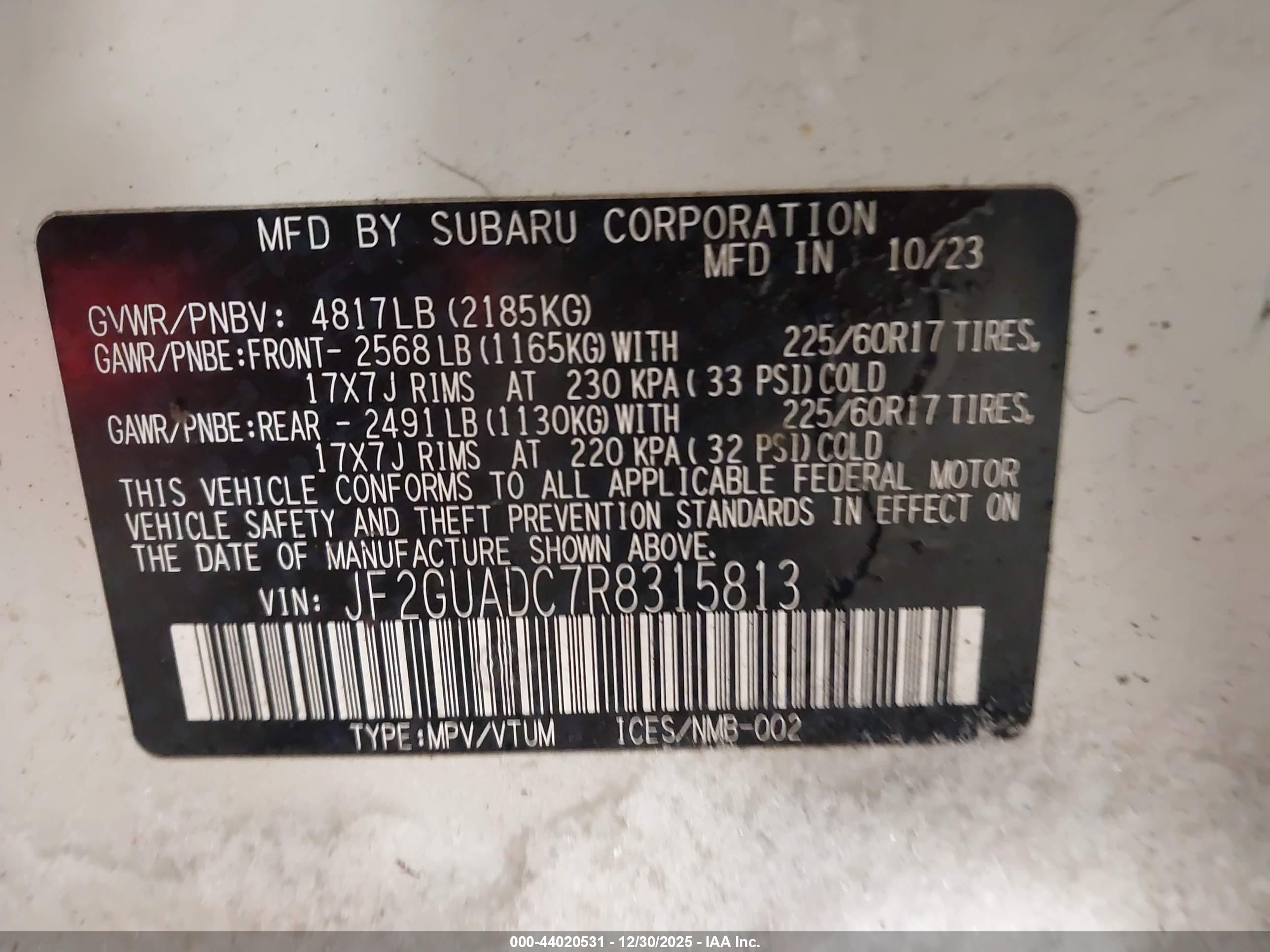 SUBARU CROSSTREK image 9