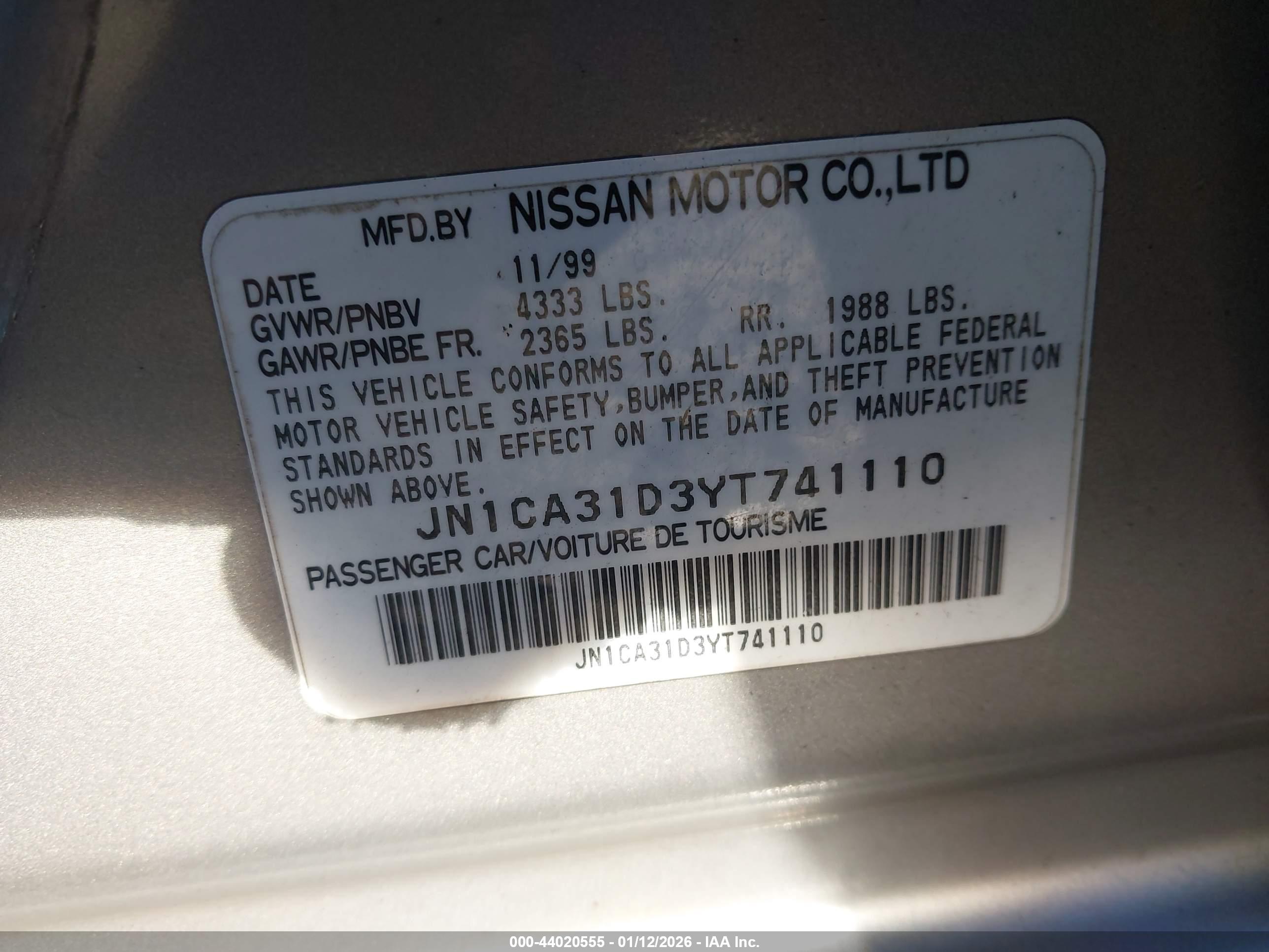 NISSAN MAXIMA image 9