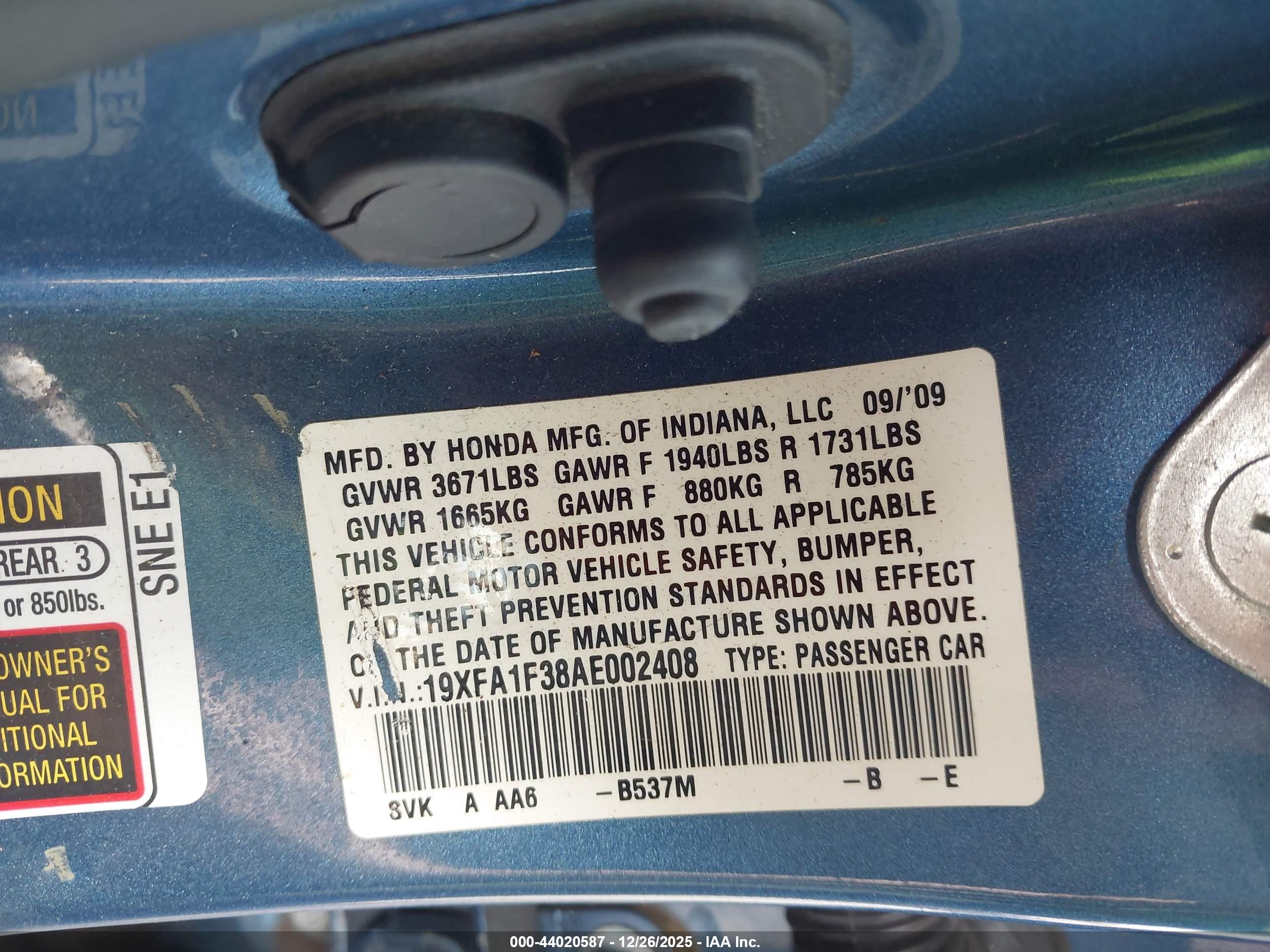 HONDA CIVIC image 9