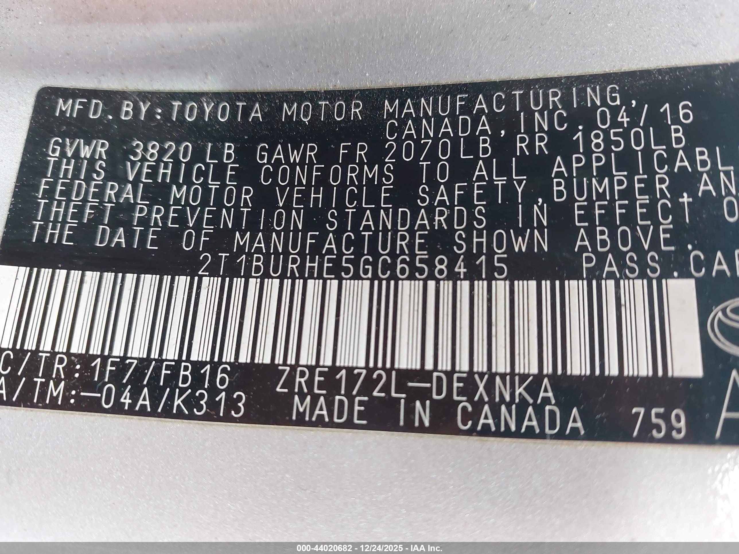 TOYOTA COROLLA image 9