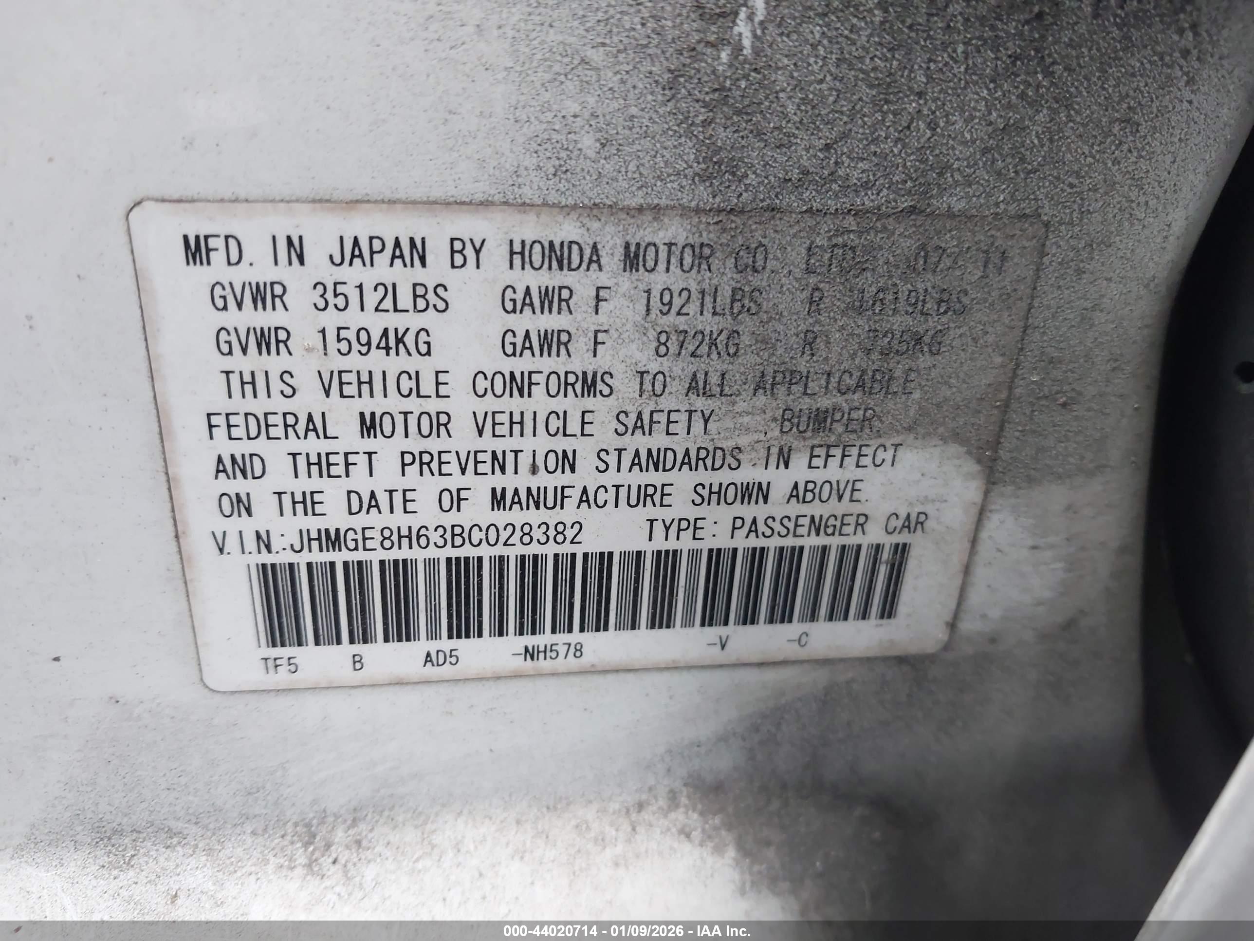 HONDA FIT image 9