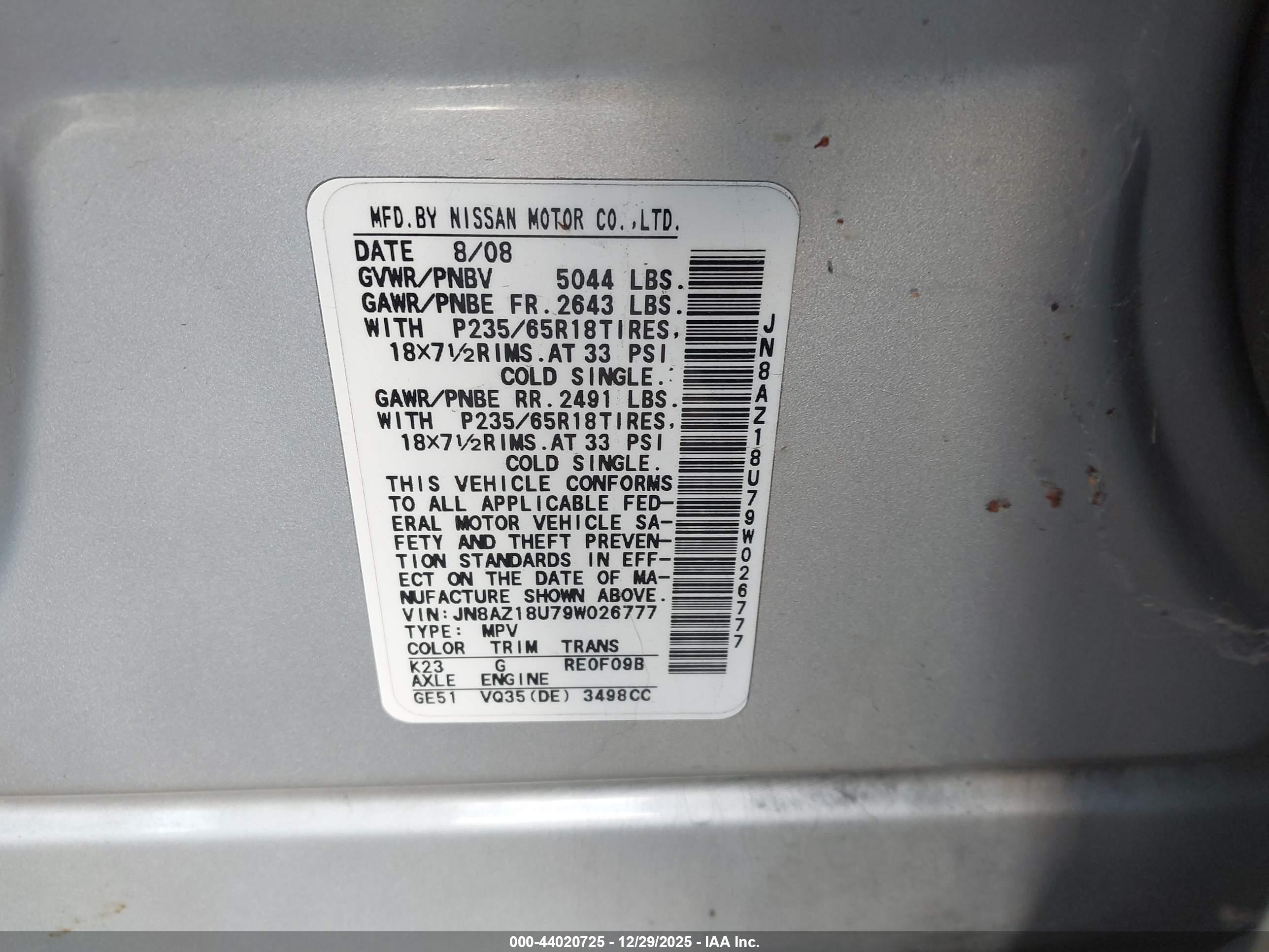 NISSAN MURANO image 9