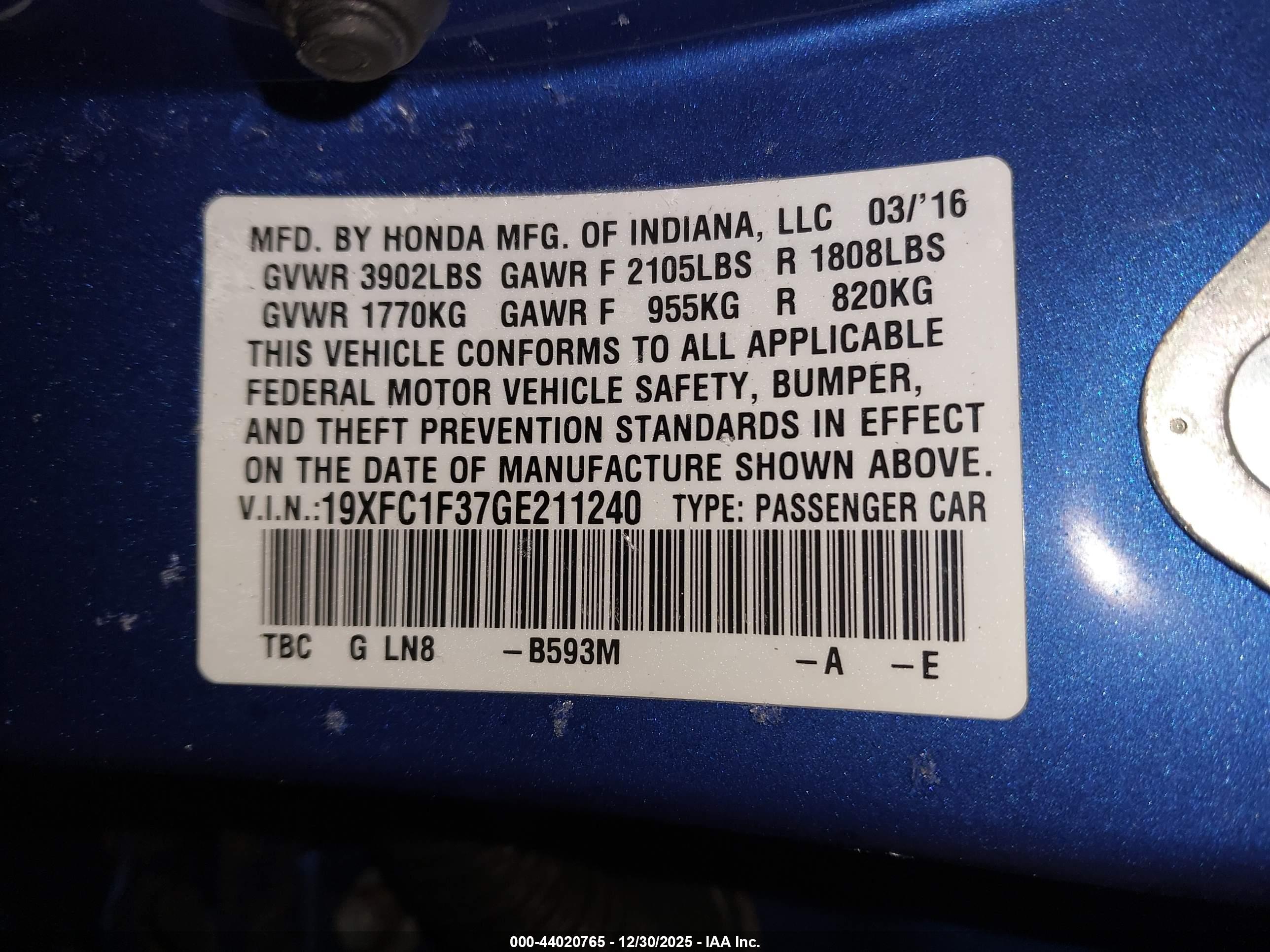 HONDA CIVIC image 9