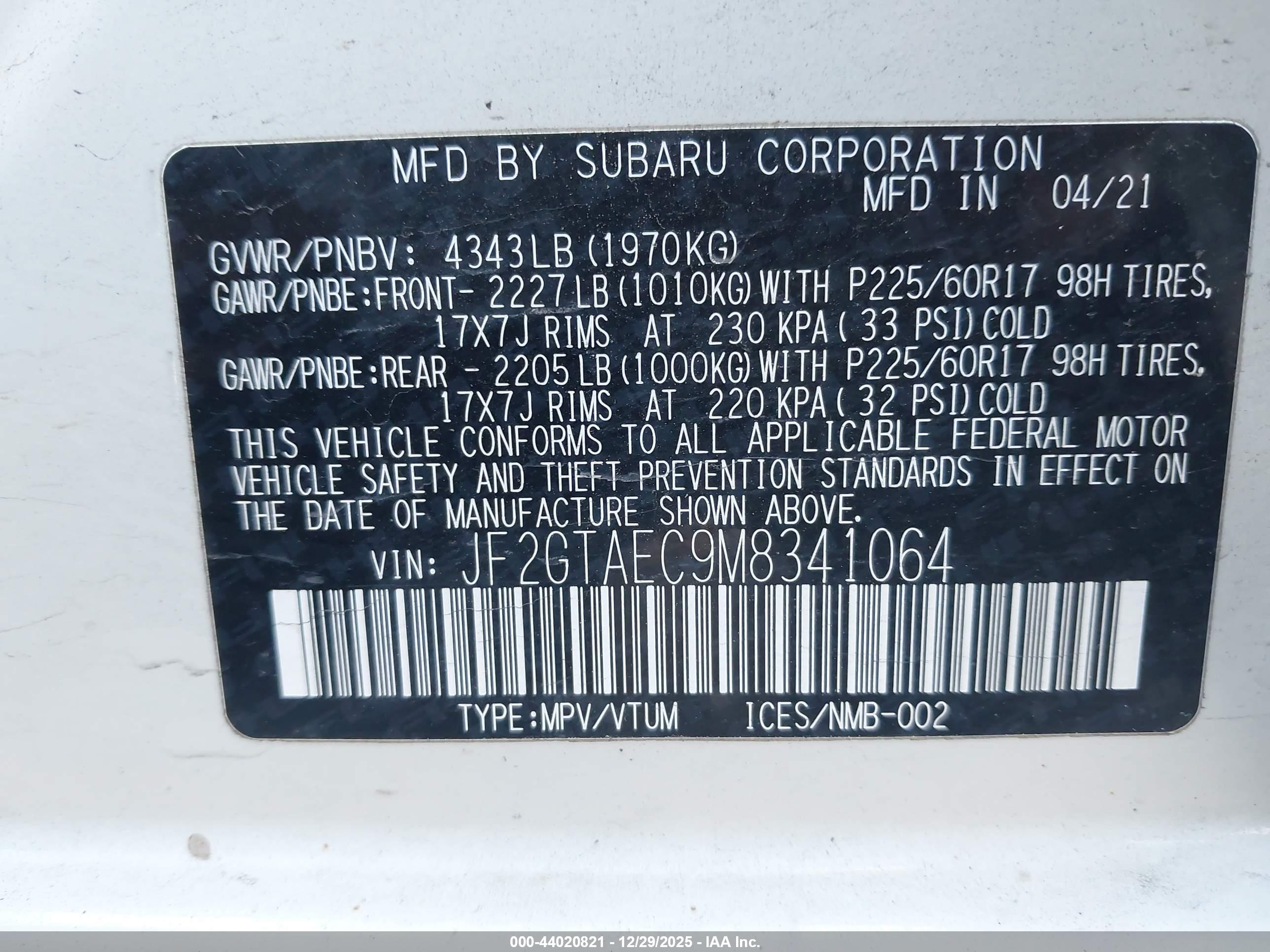 SUBARU CROSSTREK image 9