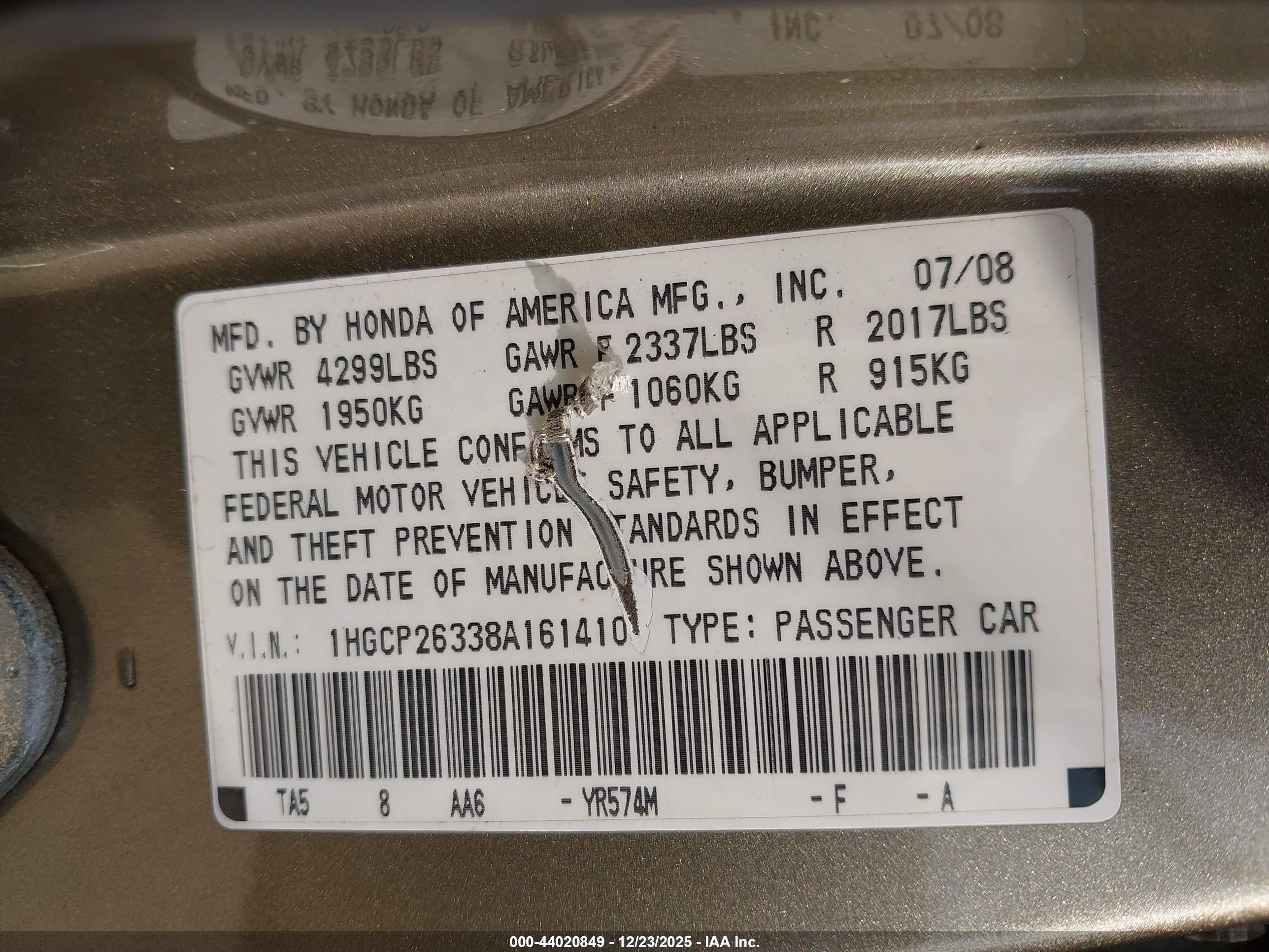 HONDA ACCORD image 9