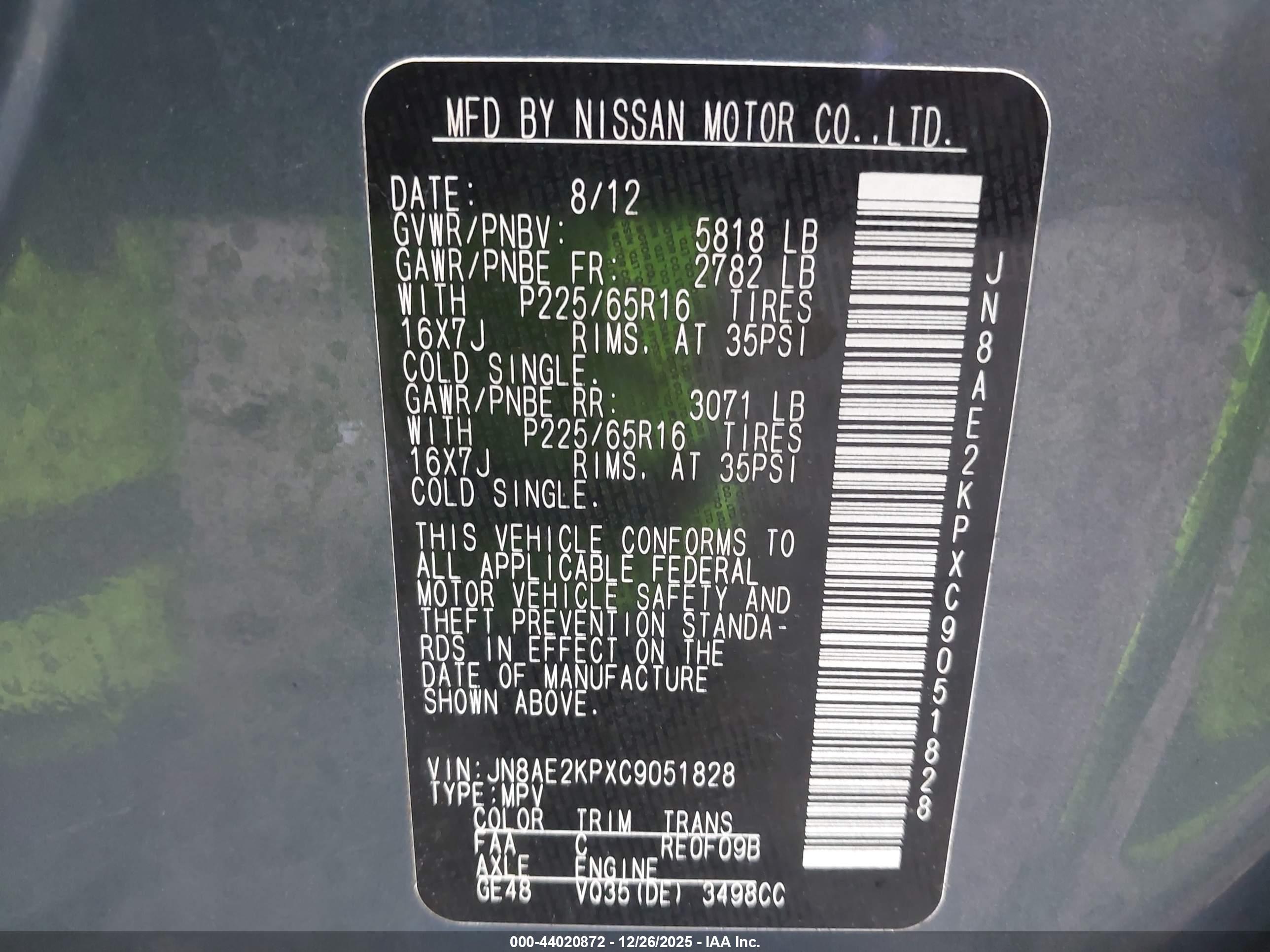 NISSAN QUEST image 9