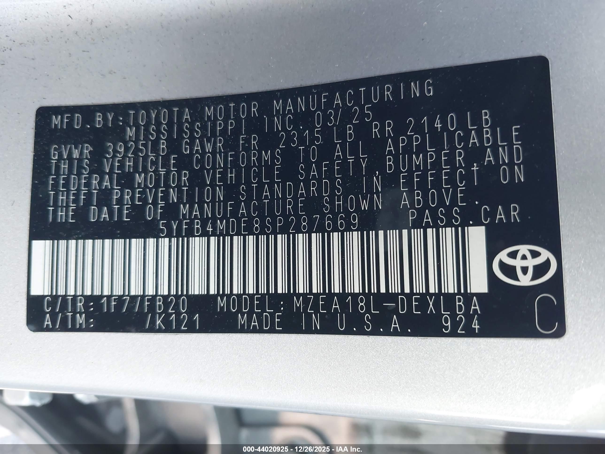 TOYOTA COROLLA image 9
