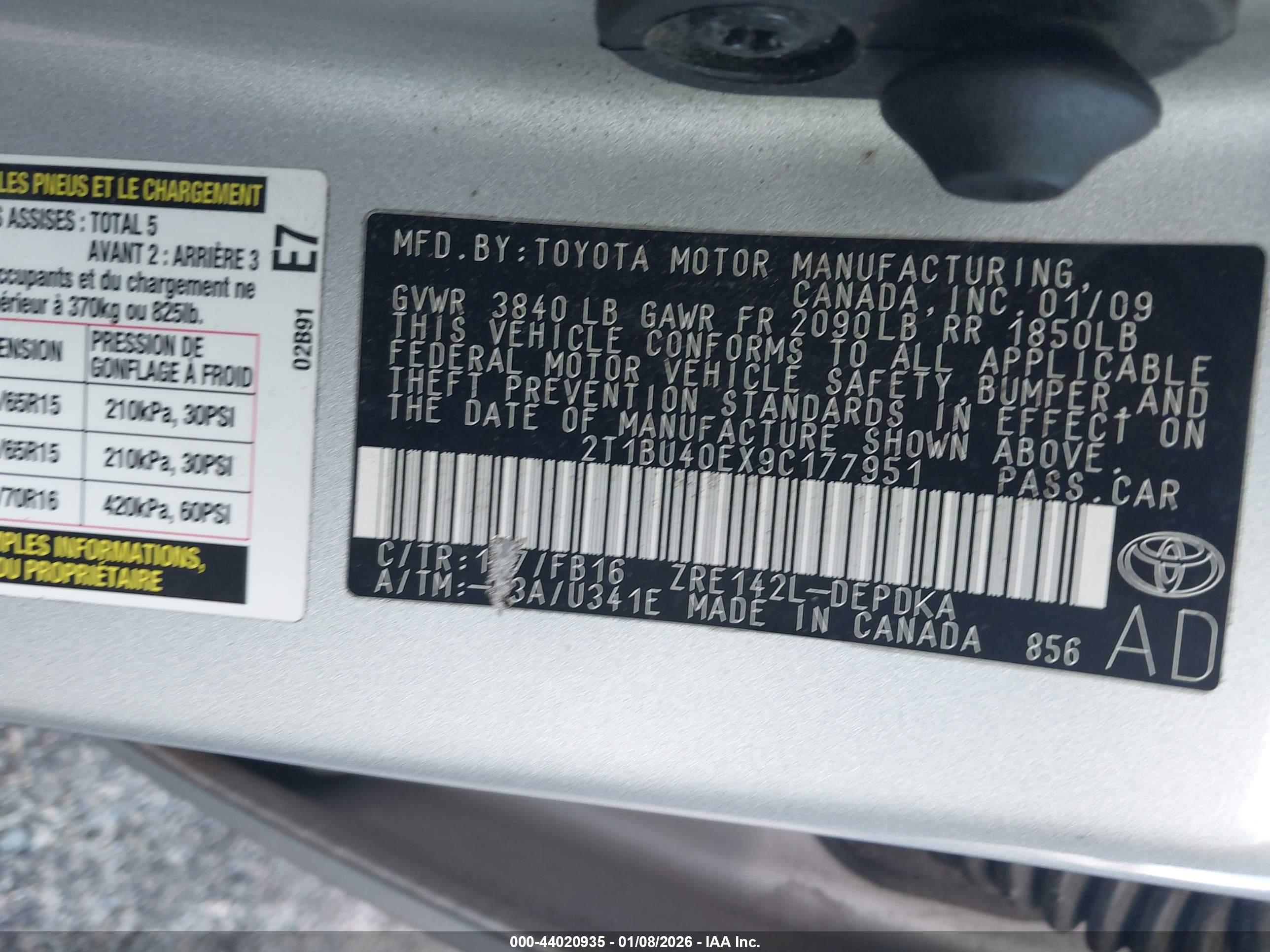 TOYOTA COROLLA image 9