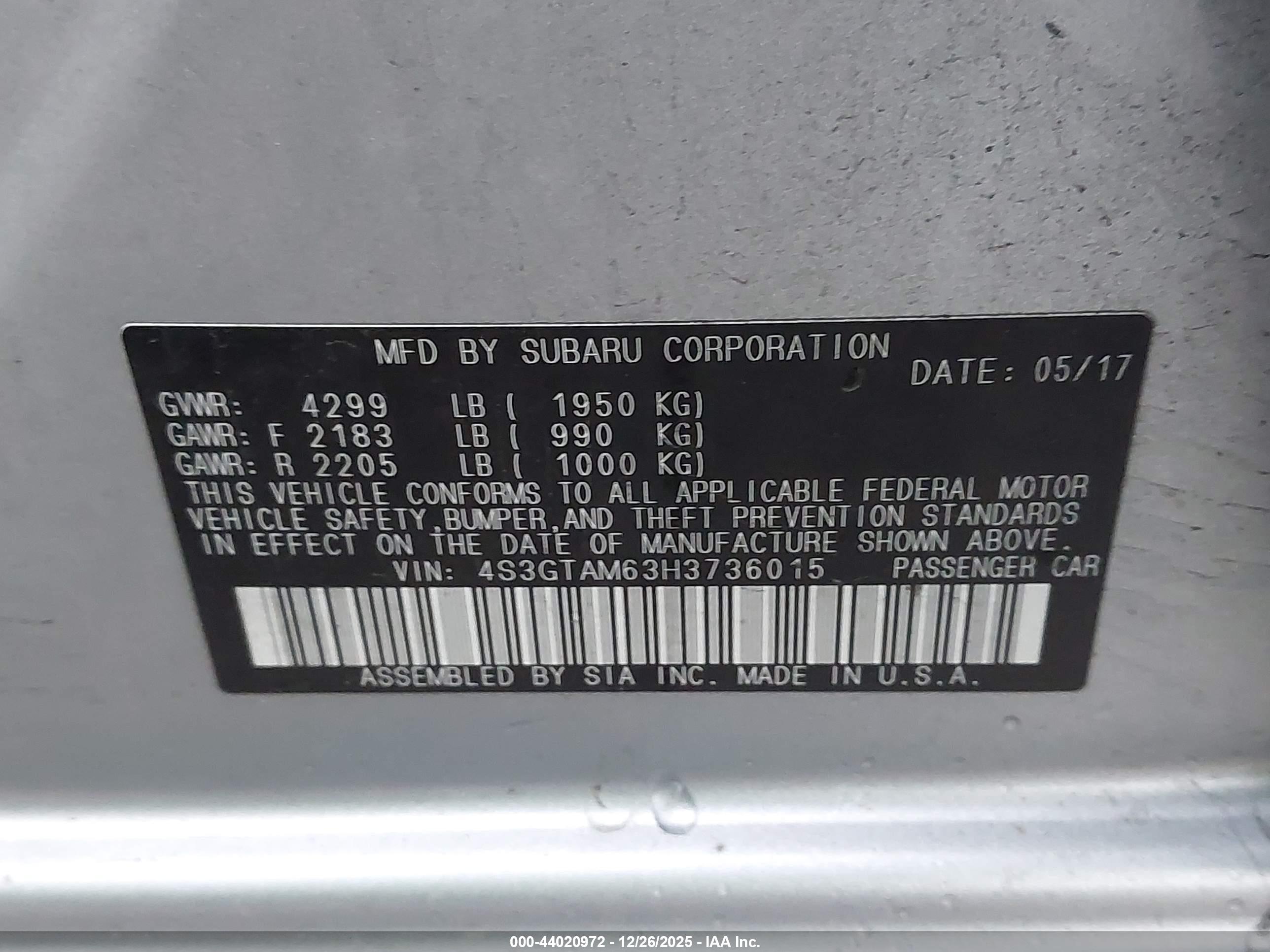 SUBARU IMPREZA image 9