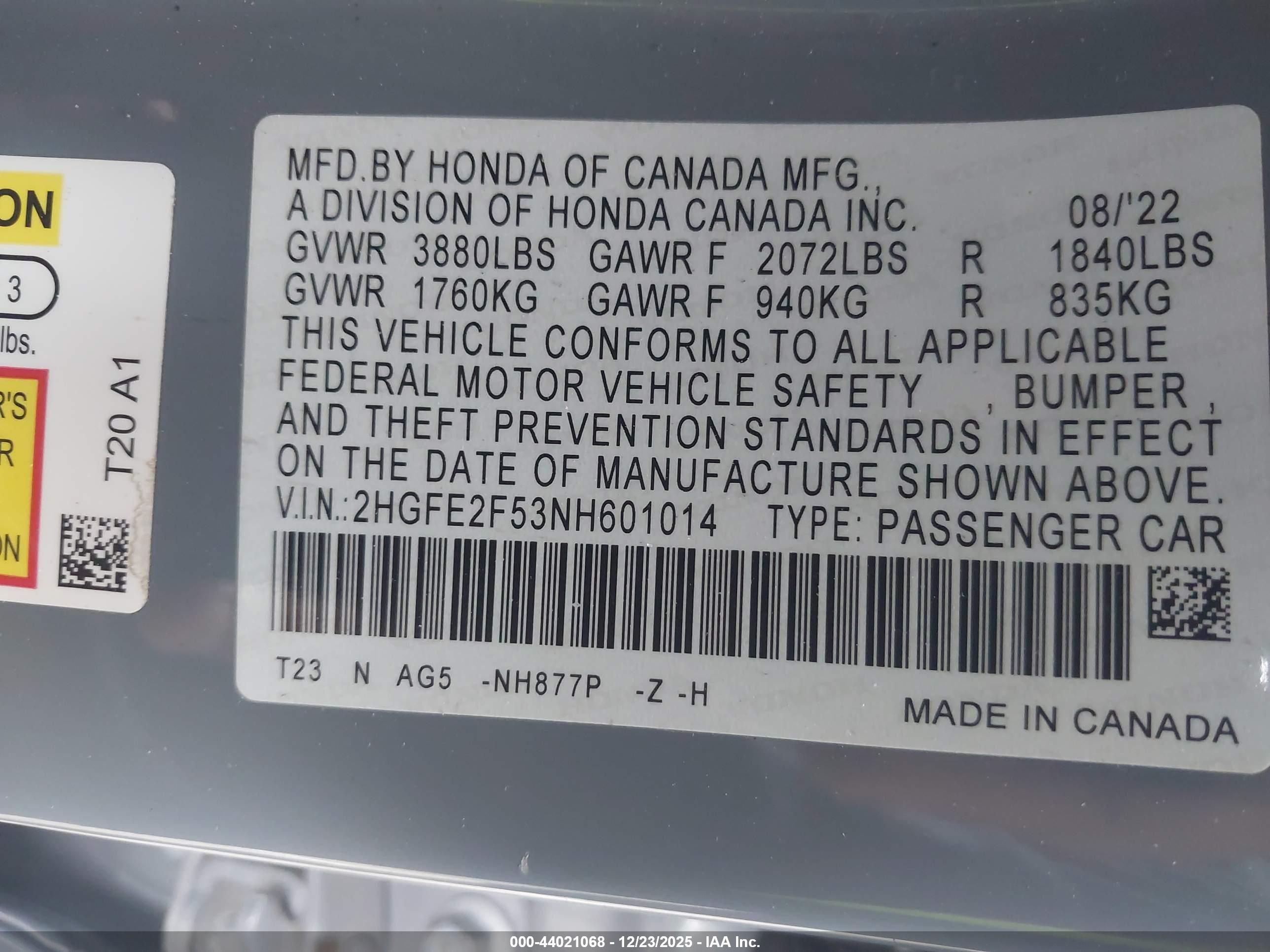 HONDA CIVIC image 9