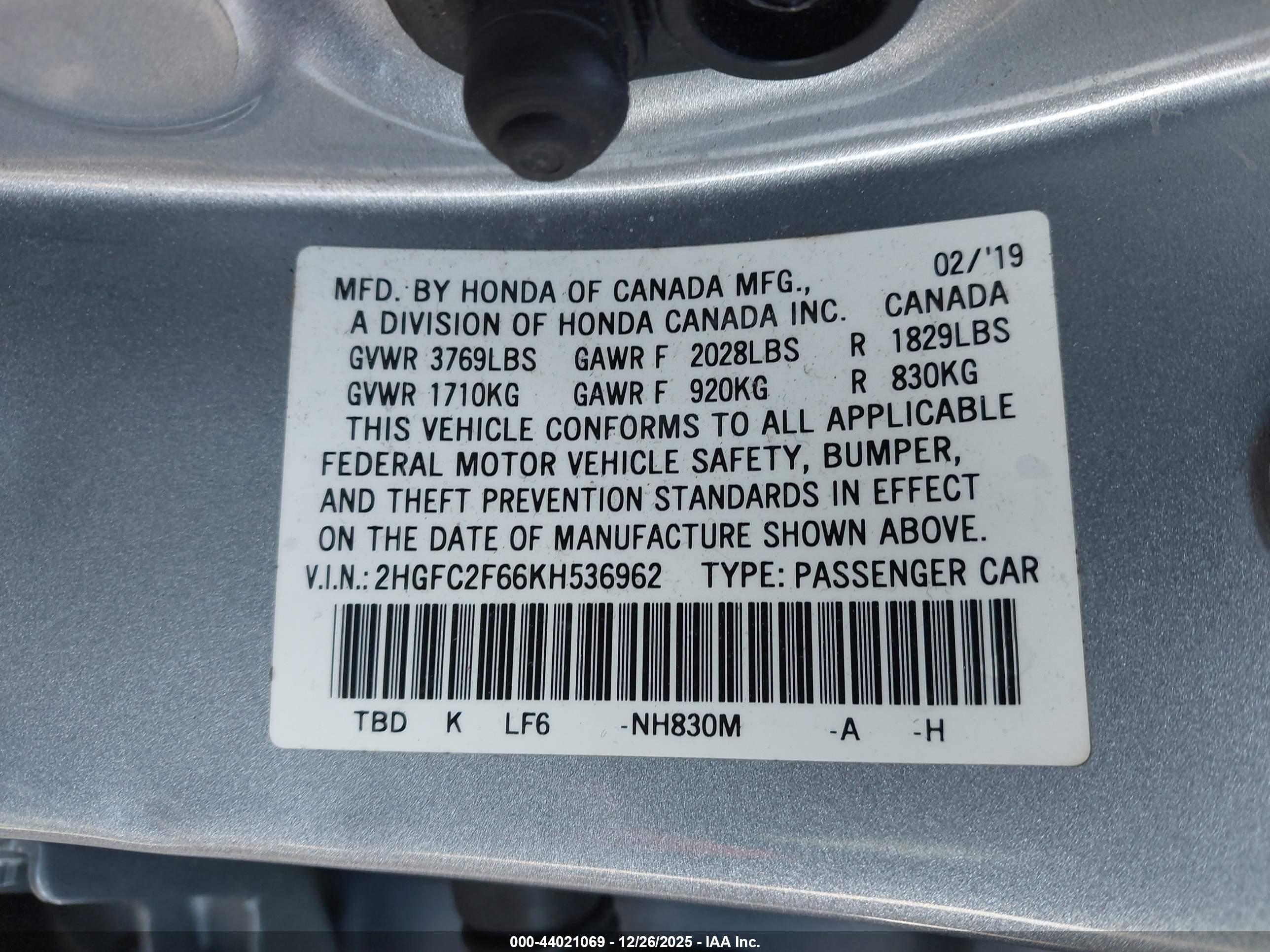 HONDA CIVIC image 9