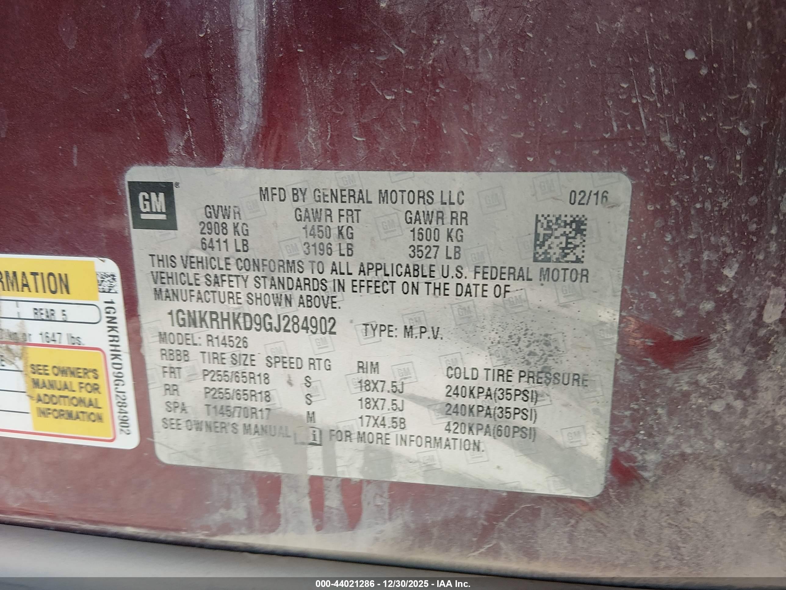 CHEVROLET TRAVERSE image 9