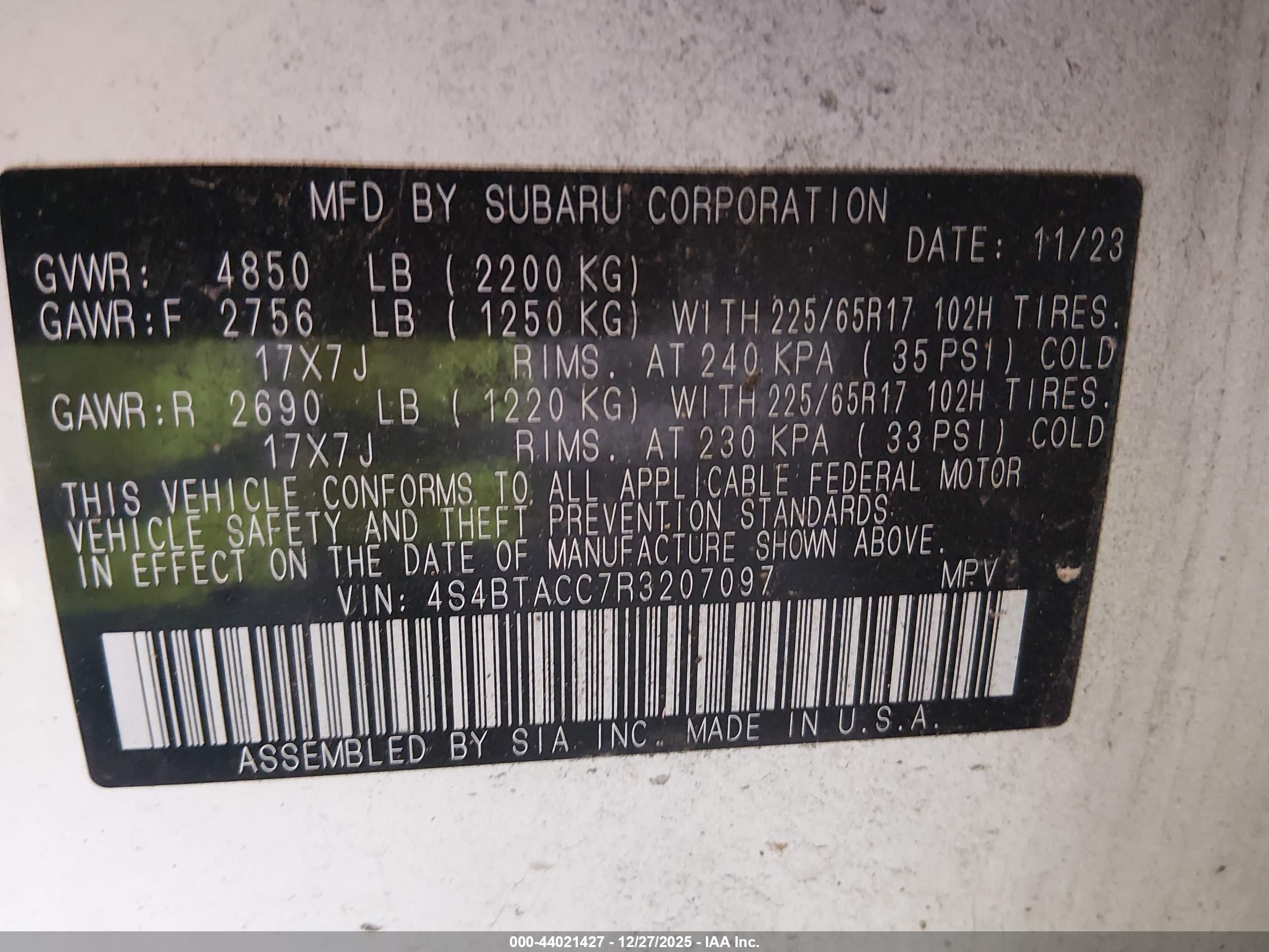 SUBARU OUTBACK image 9