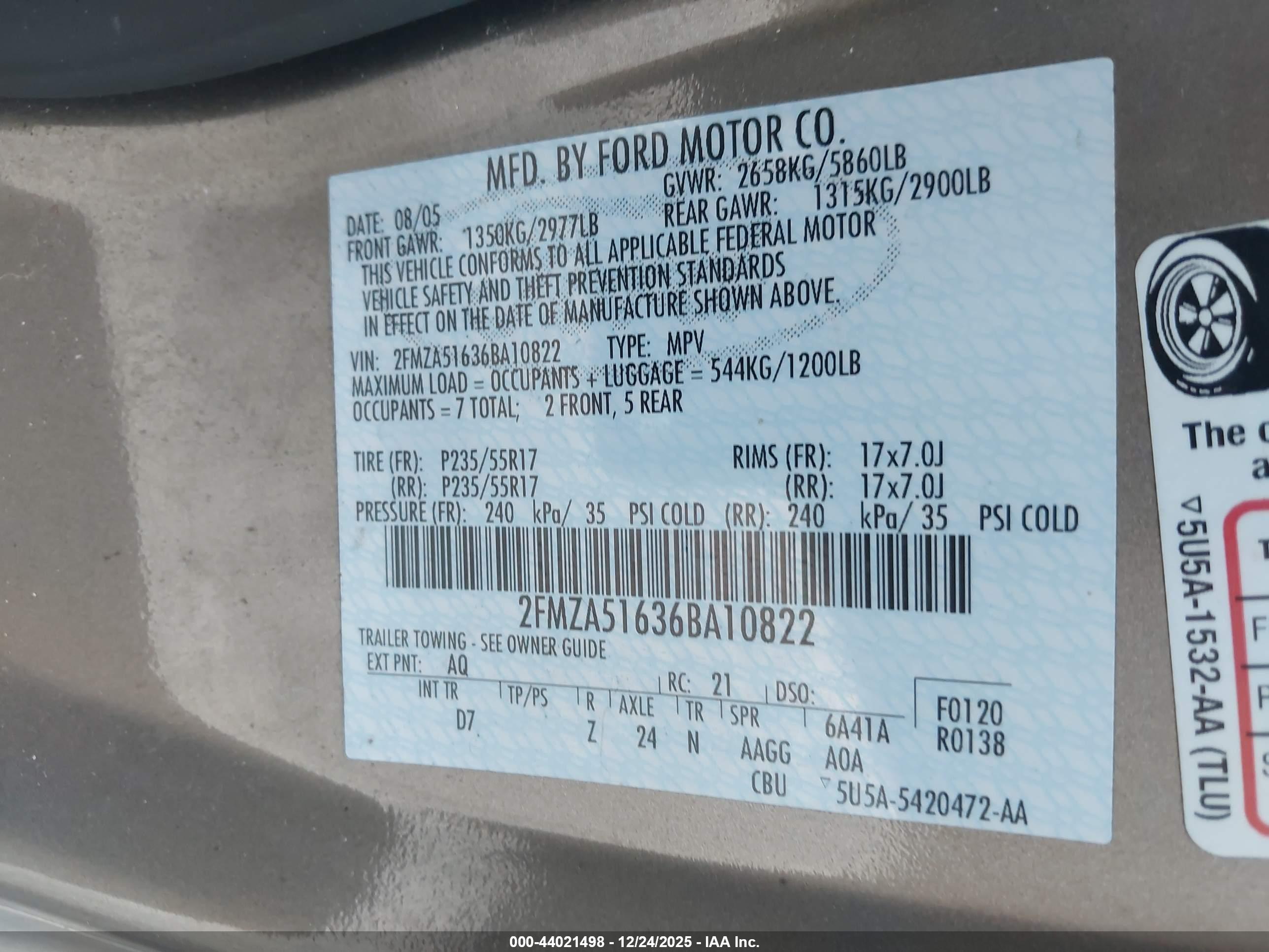 FORD FREESTAR image 9