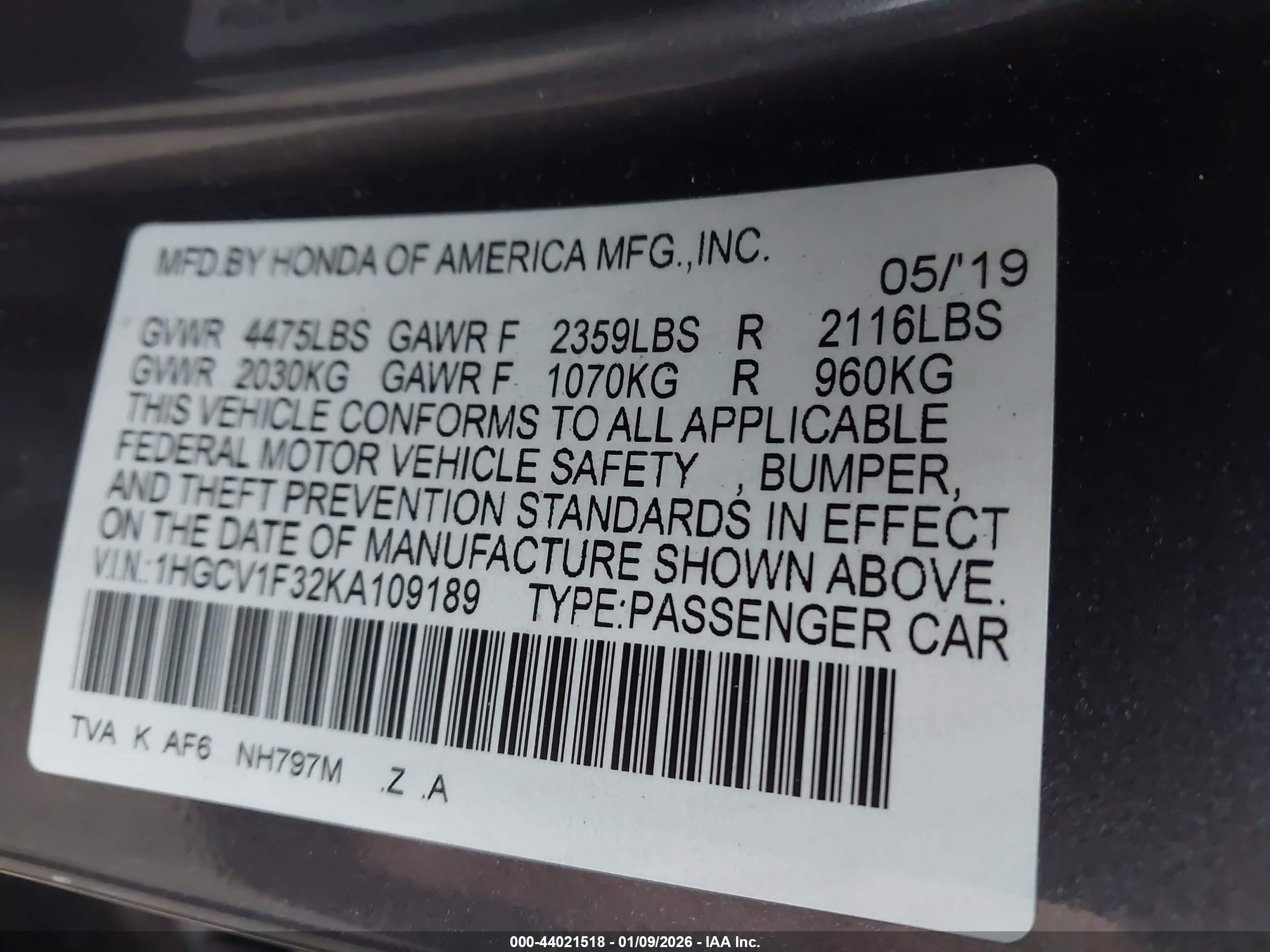 HONDA ACCORD image 9