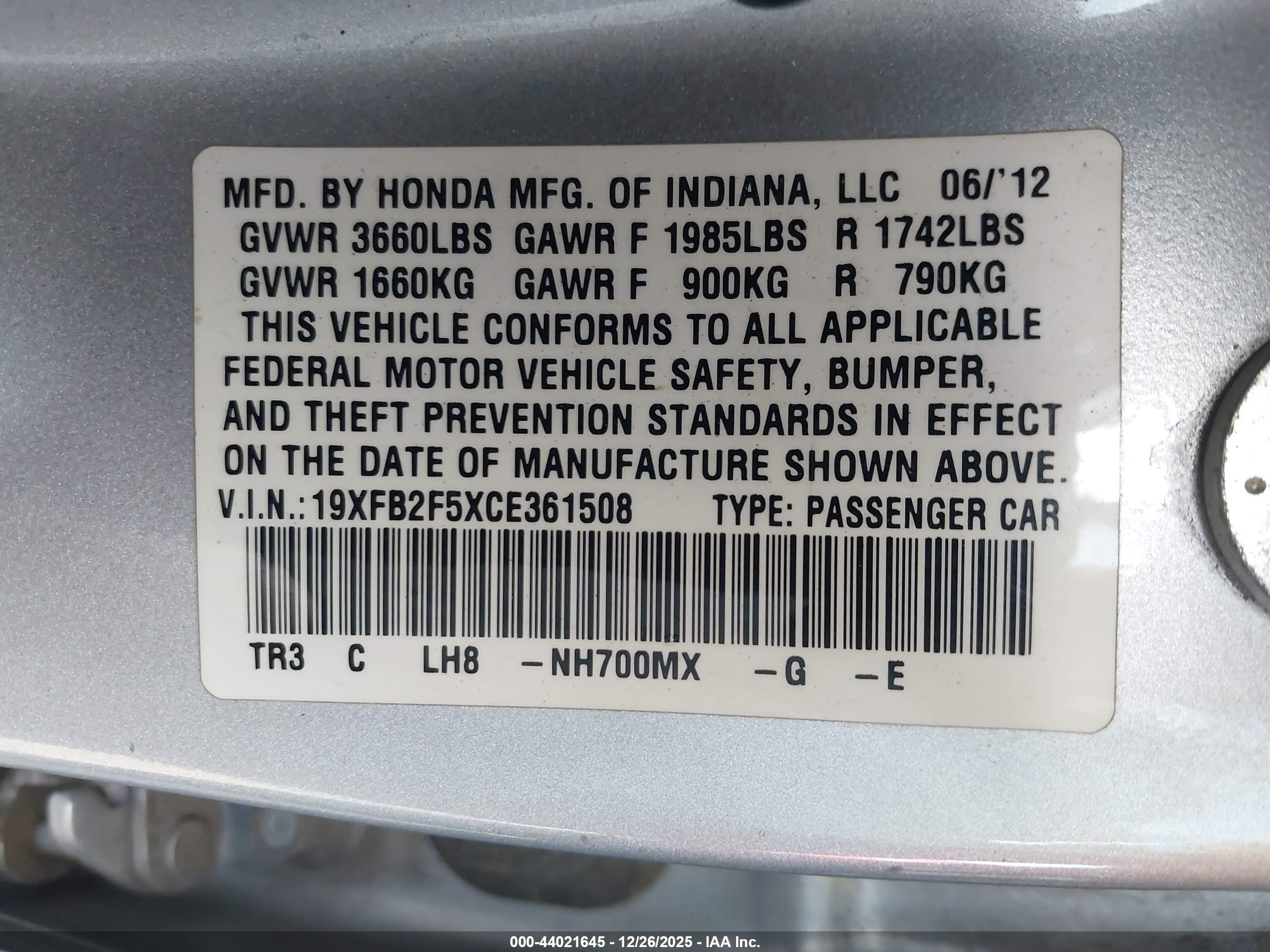 HONDA CIVIC image 9