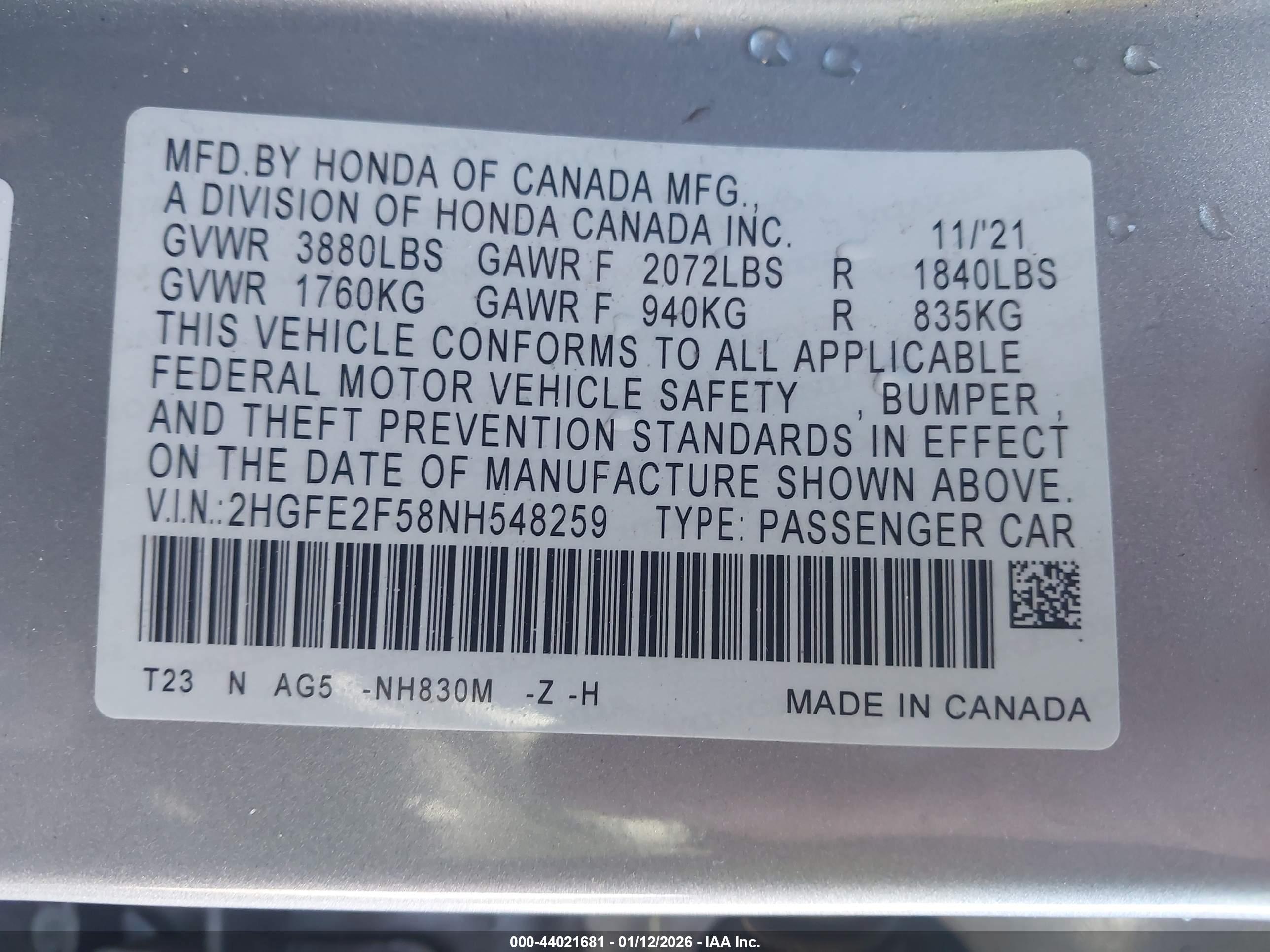 HONDA CIVIC image 9