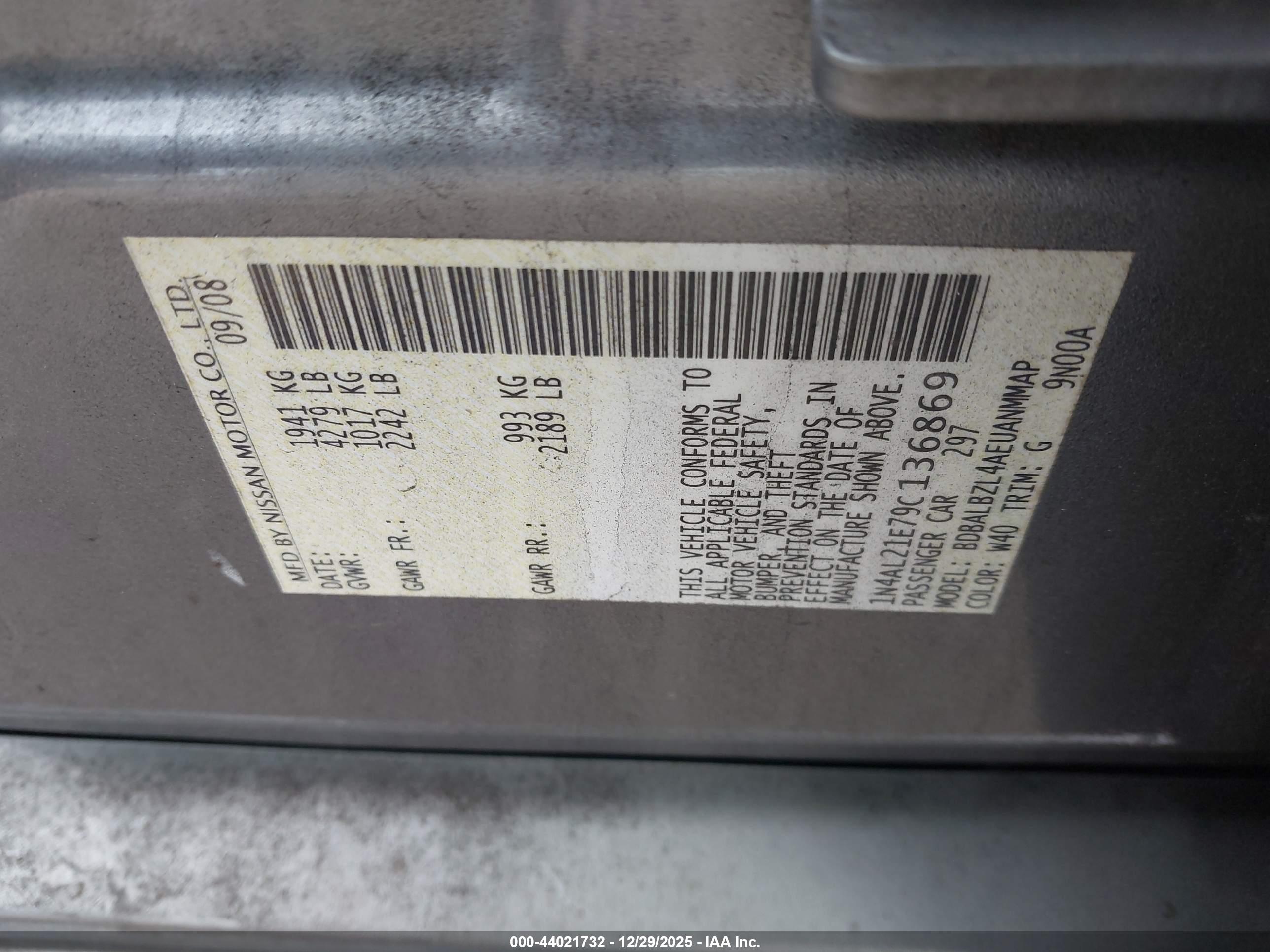 NISSAN ALTIMA image 9