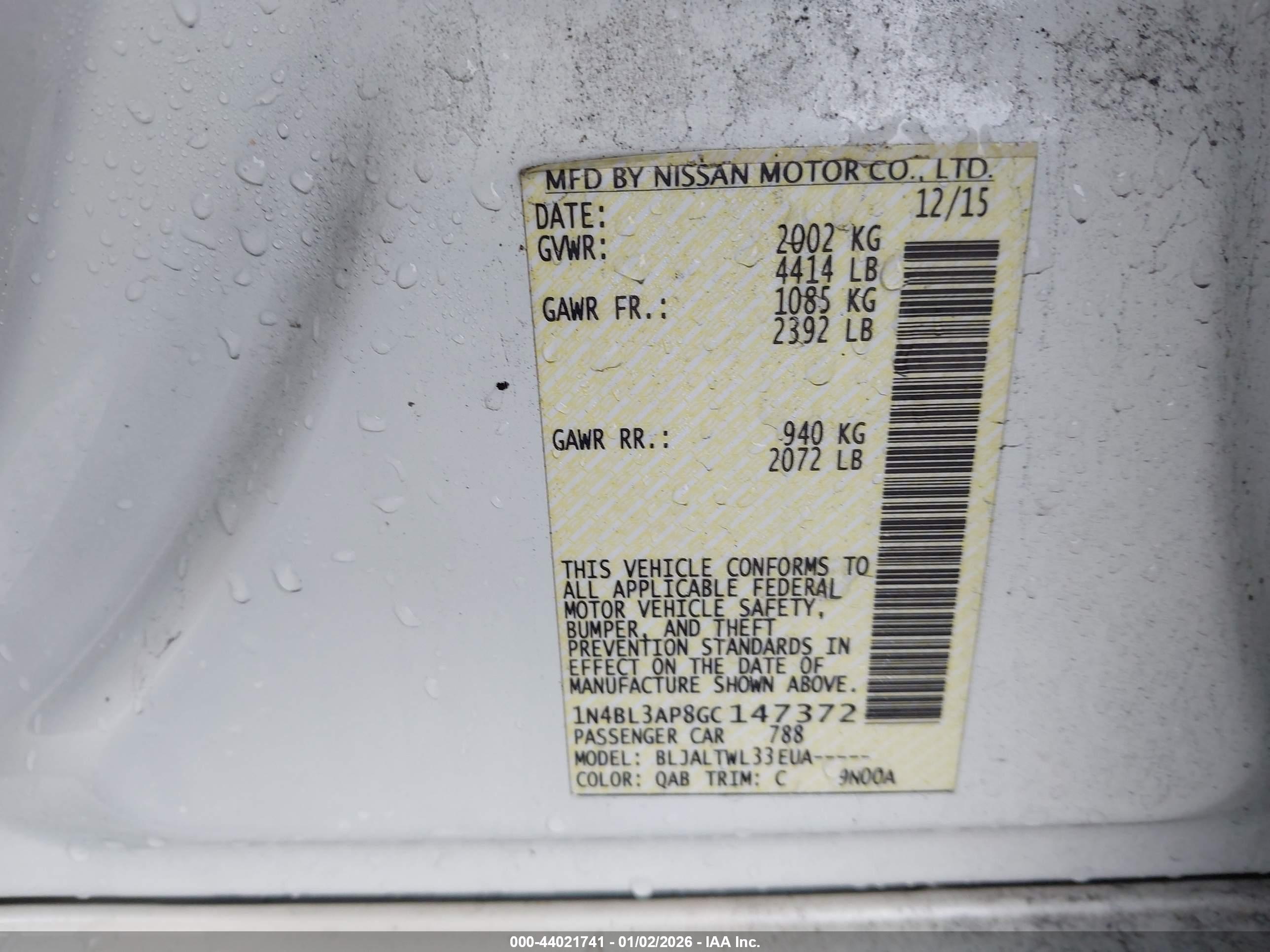 NISSAN ALTIMA image 9