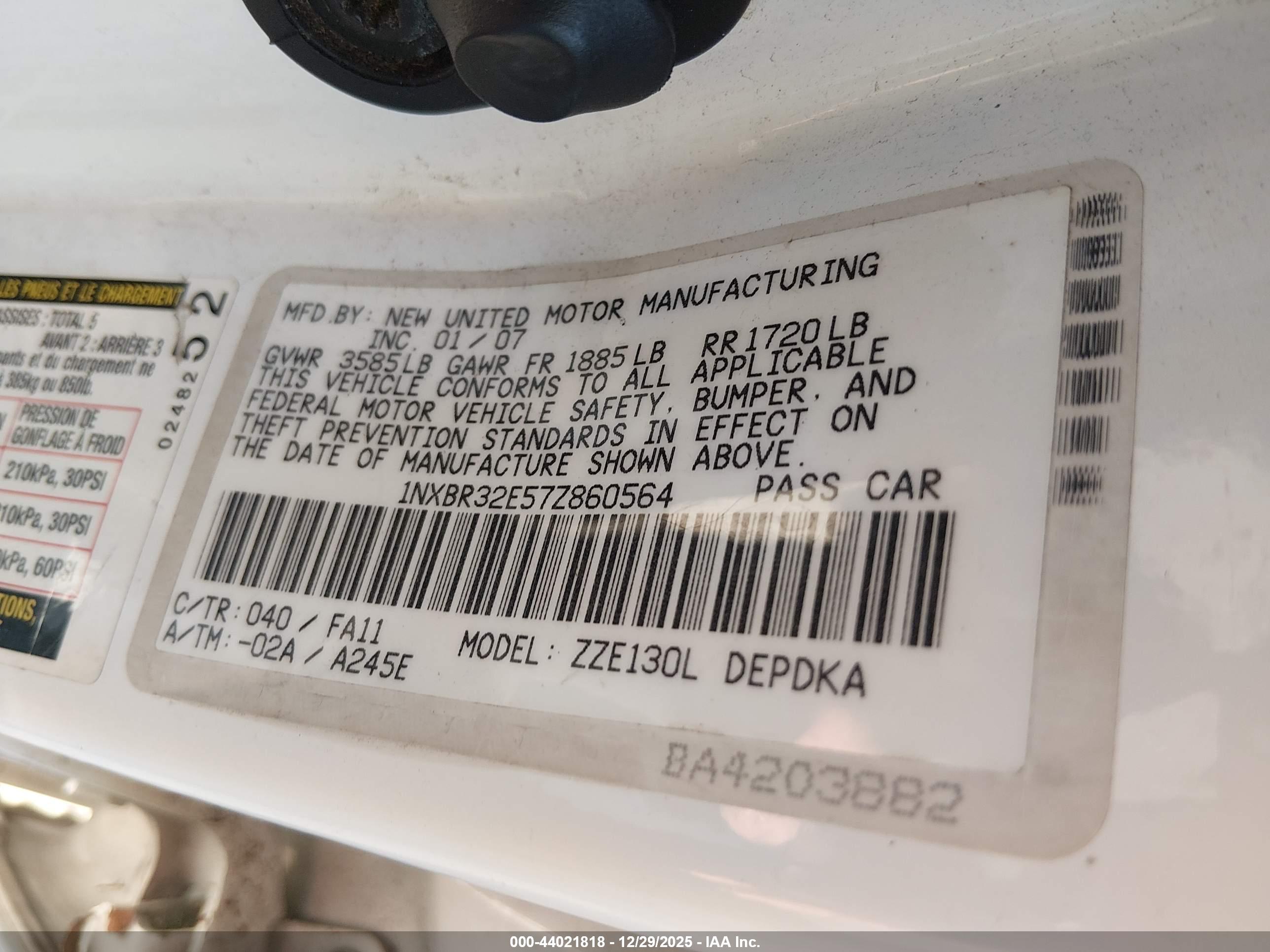 TOYOTA COROLLA image 9