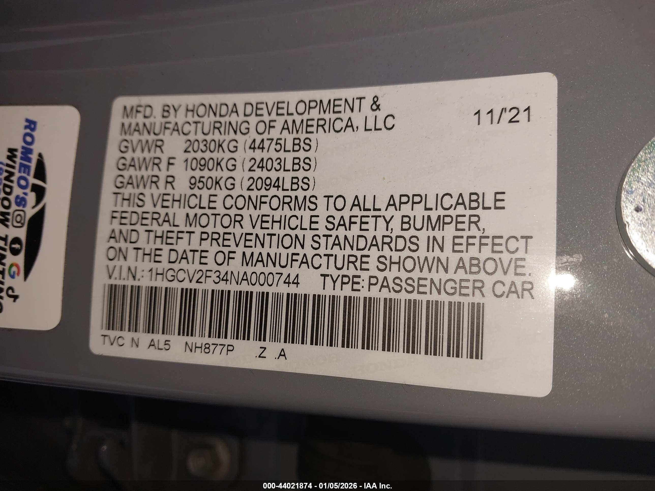 HONDA ACCORD image 9